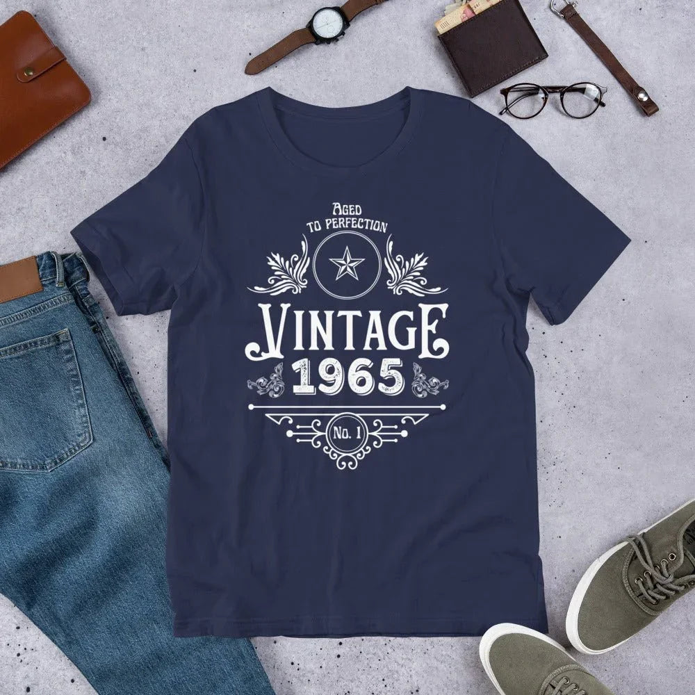 1965-vintage-60th-birthday-t-shirt-aged-to-perfection-premium-gift-tee-478317 - Jessie's Art Shop
