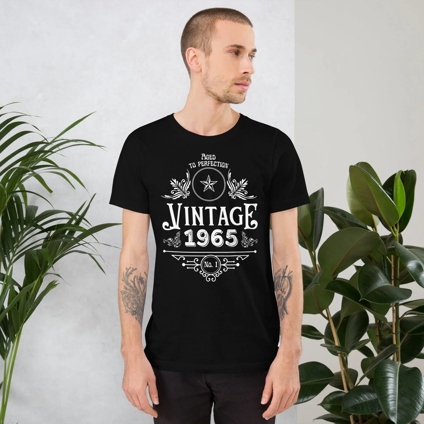 1965-vintage-60th-birthday-t-shirt-aged-to-perfection-premium-gift-tee-547759 - Jessie's Art Shop