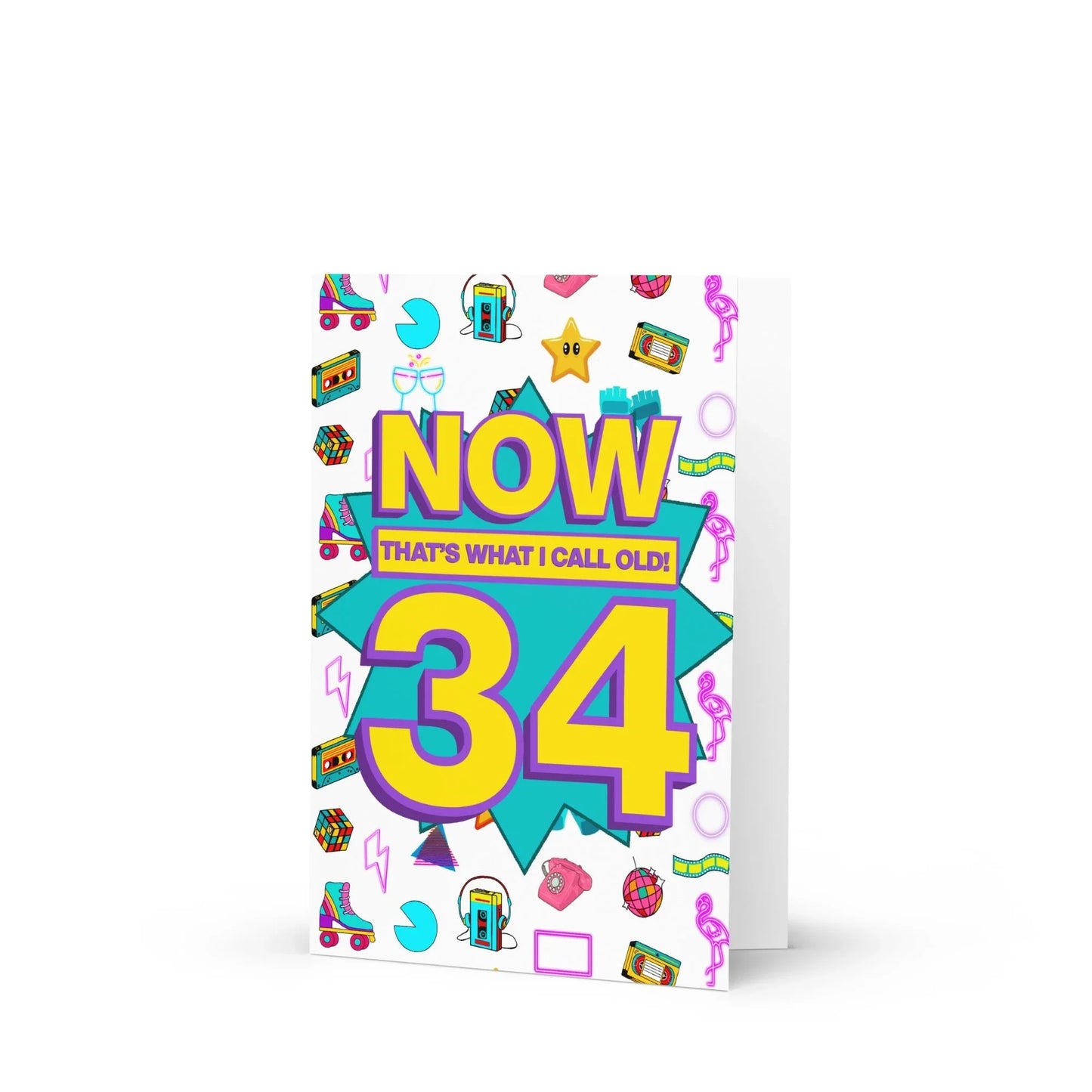 34th Birthday Card | Now That's What I Call Old! | Premium A5 - Jessie's Art Shop