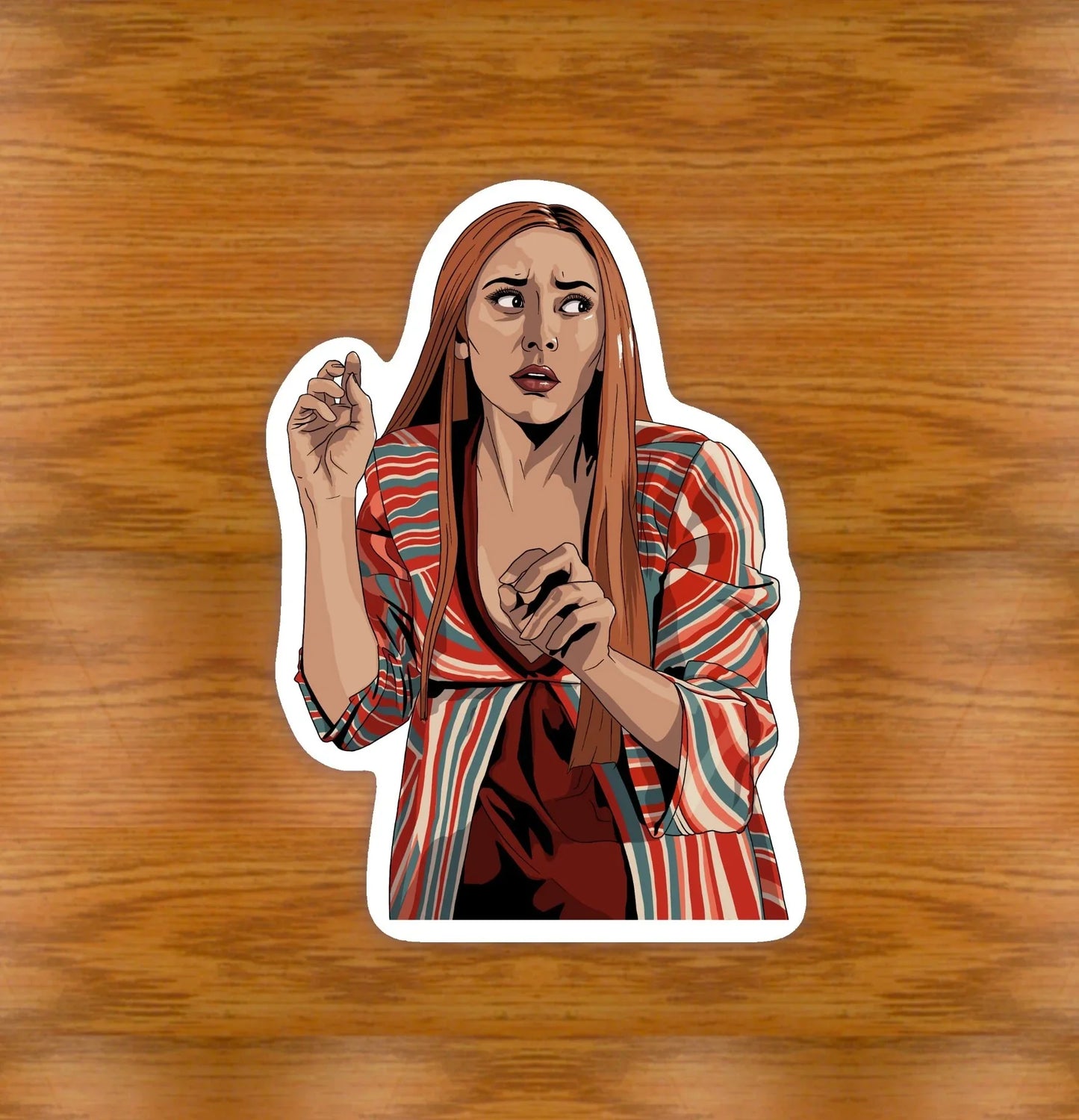 70's Wanda Maximoff Sticker | WandaVision | Eco-Friendly Vinyl - Jessie's Art Shop