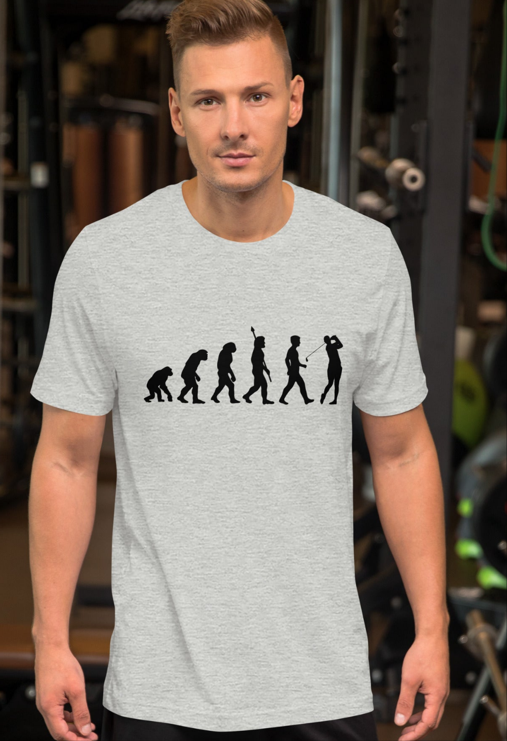 Golfer Evolution T-Shirt | Golf Science Design | Premium Sport Tee