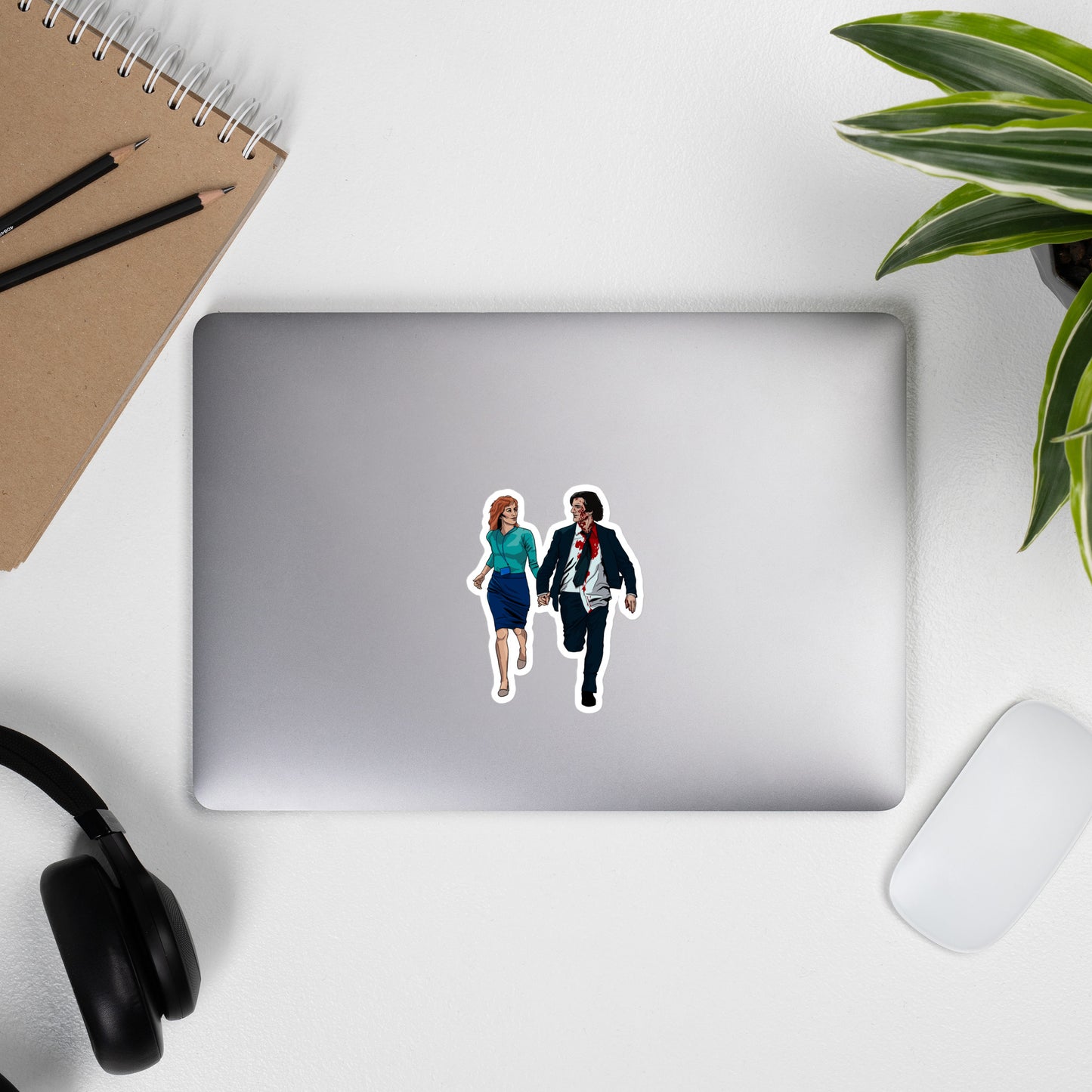 Helly R and Mark S running Sticker | Severance Season 2 Finale | Eco-Friendly Vinyl - Jessie's Art Shop