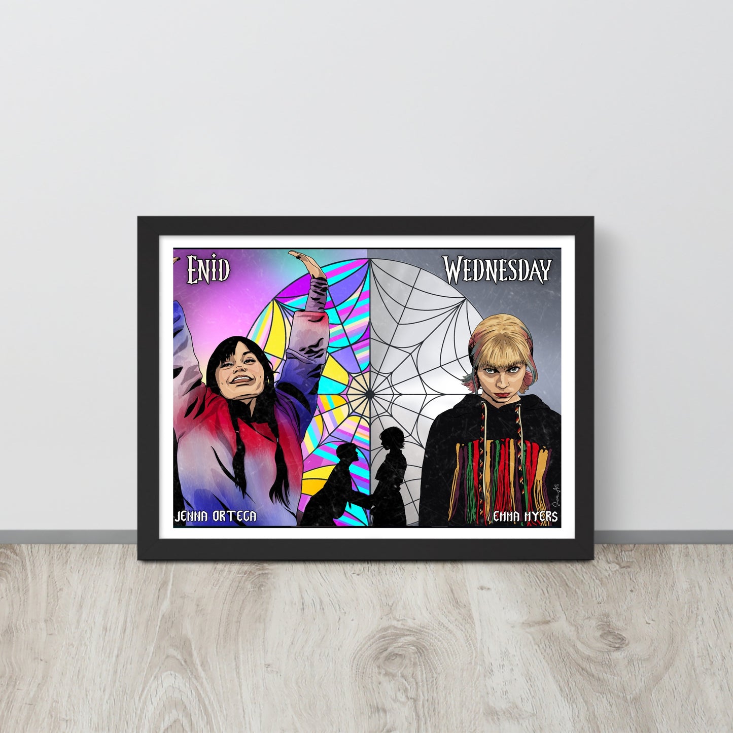 Wednesday Addams and Enid Sinclair body swap Art Print Set | JHollyArt Collection | Premium Fan Art - Jessie's Art Shop