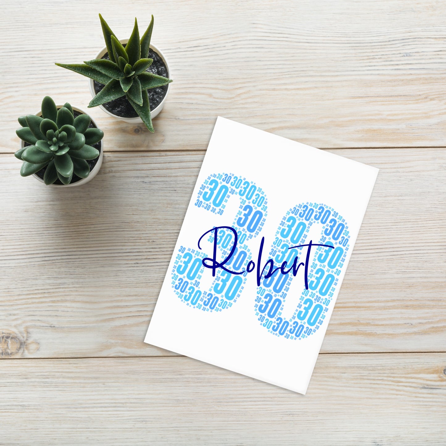 Personalised 30th Birthday Card | Custom Name & Message | Premium A5 - Jessie's Art Shop