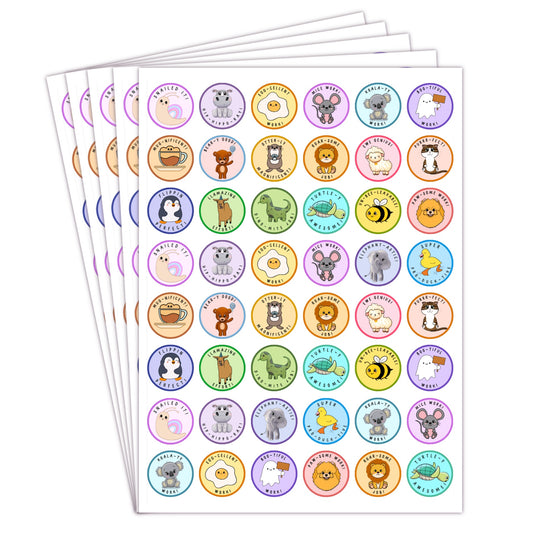 Teacher Reward Stickers | 20 Animal Puns | Eco-Friendly Classroom Pack - Jessie's Art Shop