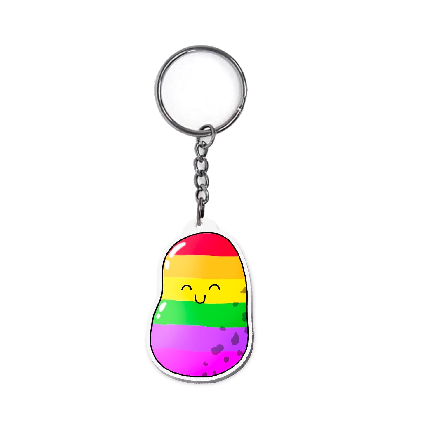 Gay-potato keychain | cute gay flag LGBTQ+ queer gay pride accessory keyrings - Jessie's Art Shop
