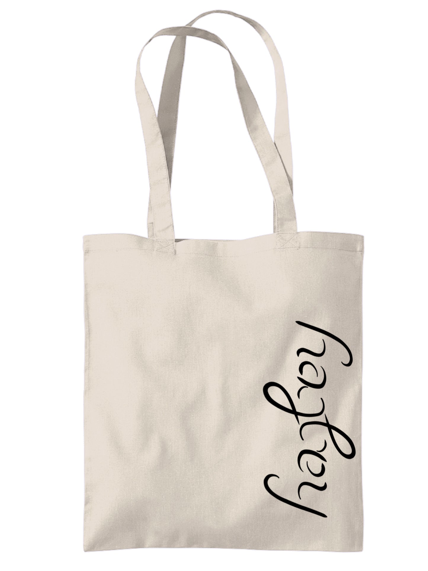 Hayley Ambigram Tote Bag | Unique Name Design | Eco-Friendly Canvas - Jessie's Art Shop