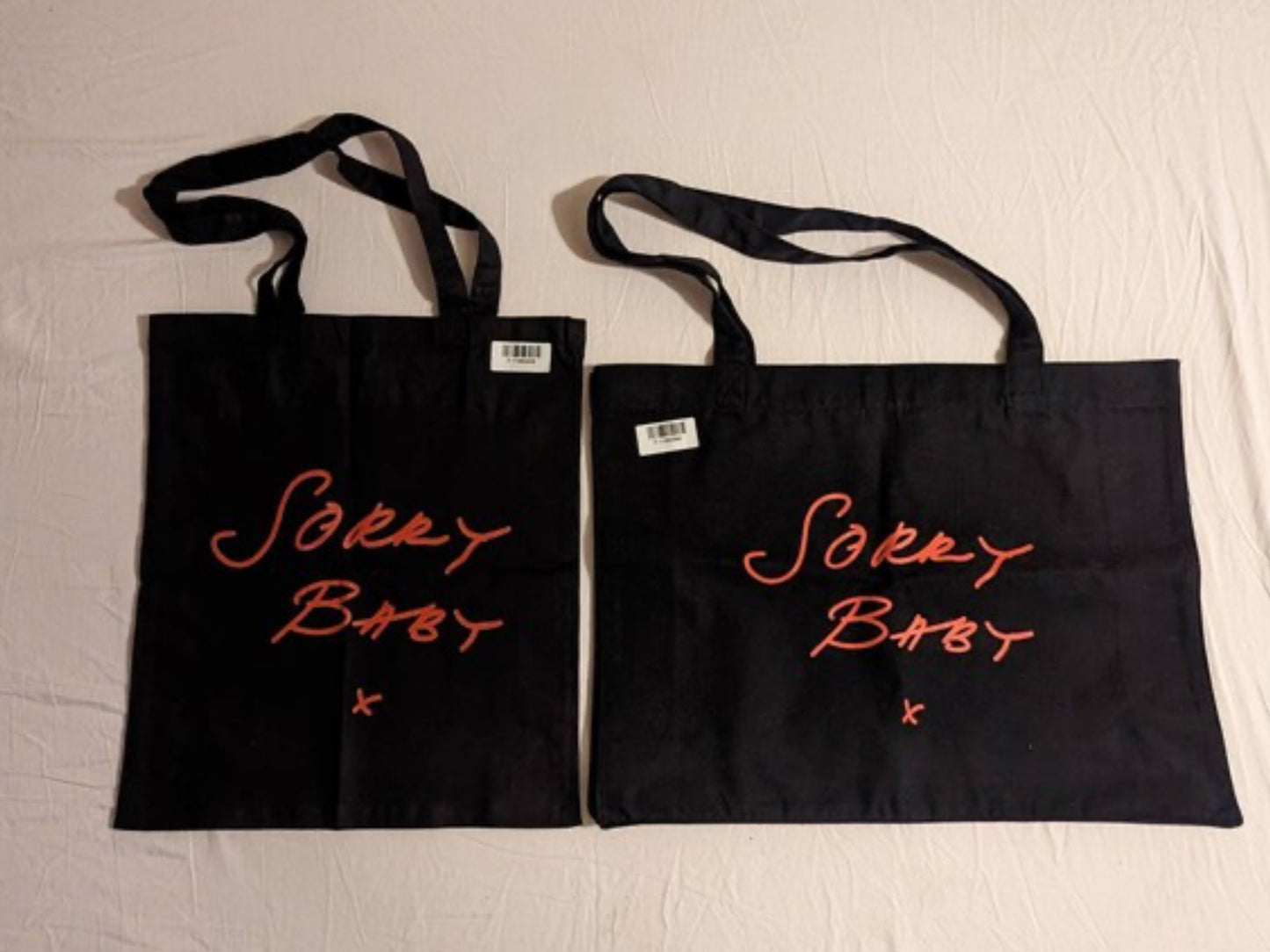 Sorry Baby X tote bag | Large shopping bag | Eco friendly | Organic - Jessie's Art Shop