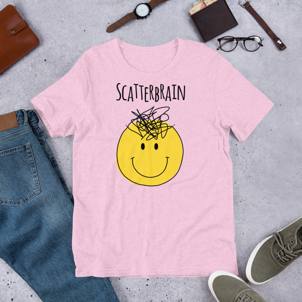 Scatterbrain Smiley T-Shirt | Neurodivergent Art | Premium Eco Tee - Jessie's Art Shop