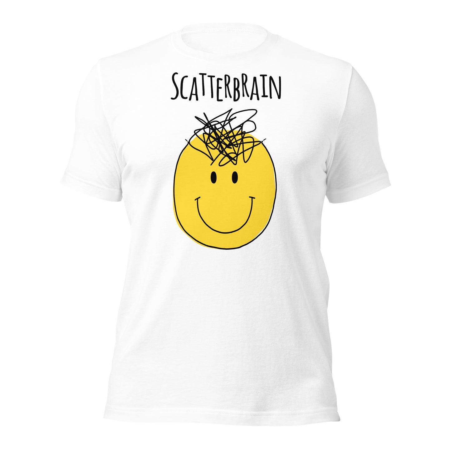 Scatterbrain Smiley T-Shirt | Neurodivergent Art | Premium Eco Tee - Jessie's Art Shop