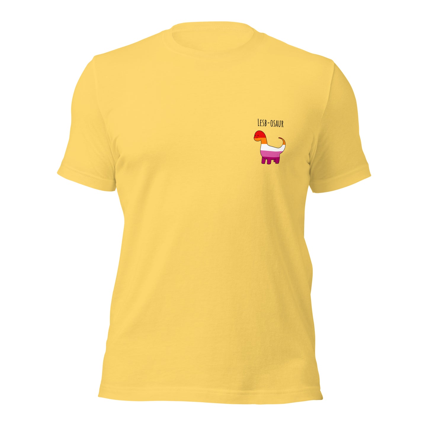 Lesb-osaur Pride T-Shirt | Cute Dinosaur Design | Premium Eco Tee - Jessie's Art Shop