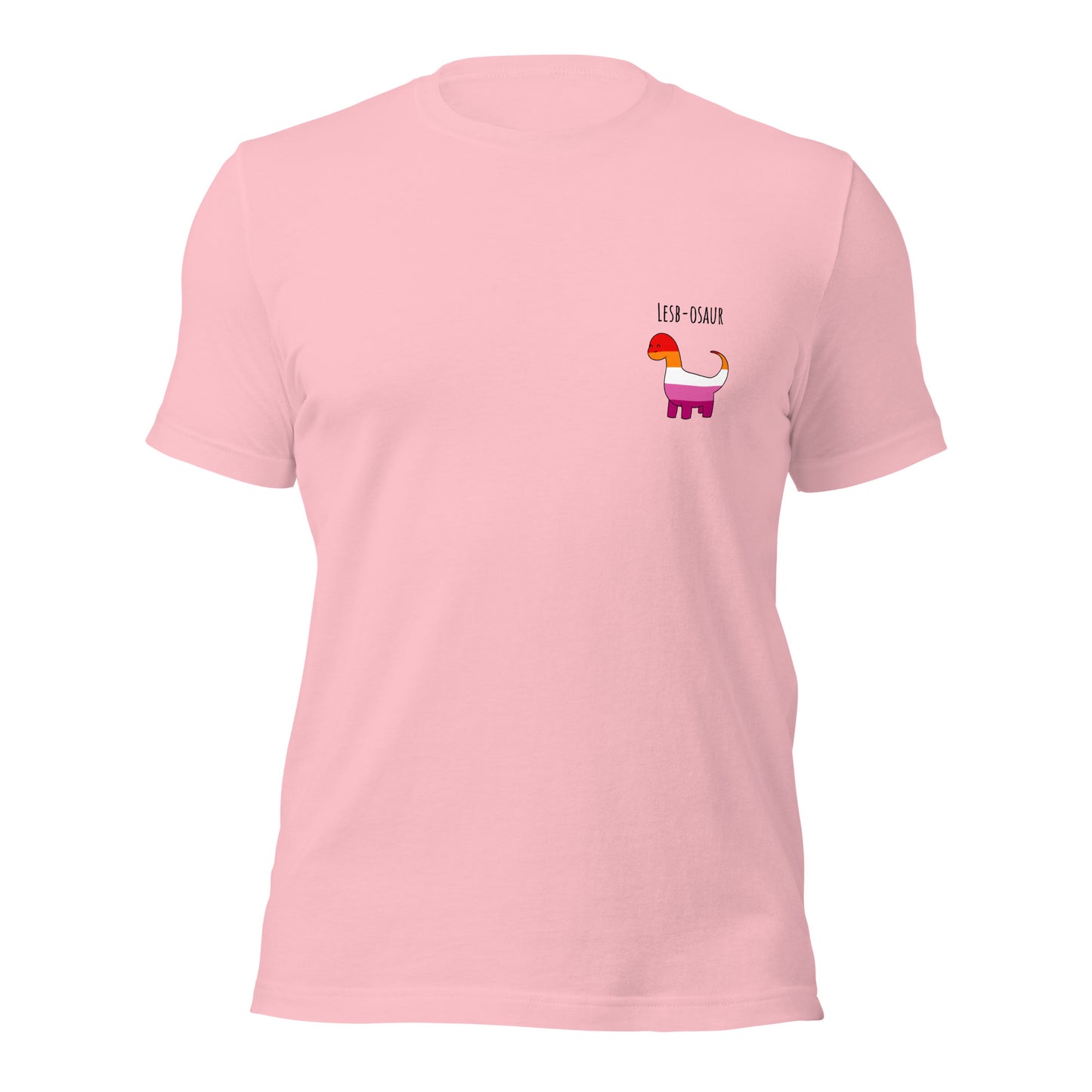 Lesb-osaur Pride T-Shirt | Cute Dinosaur Design | Premium Eco Tee - Jessie's Art Shop