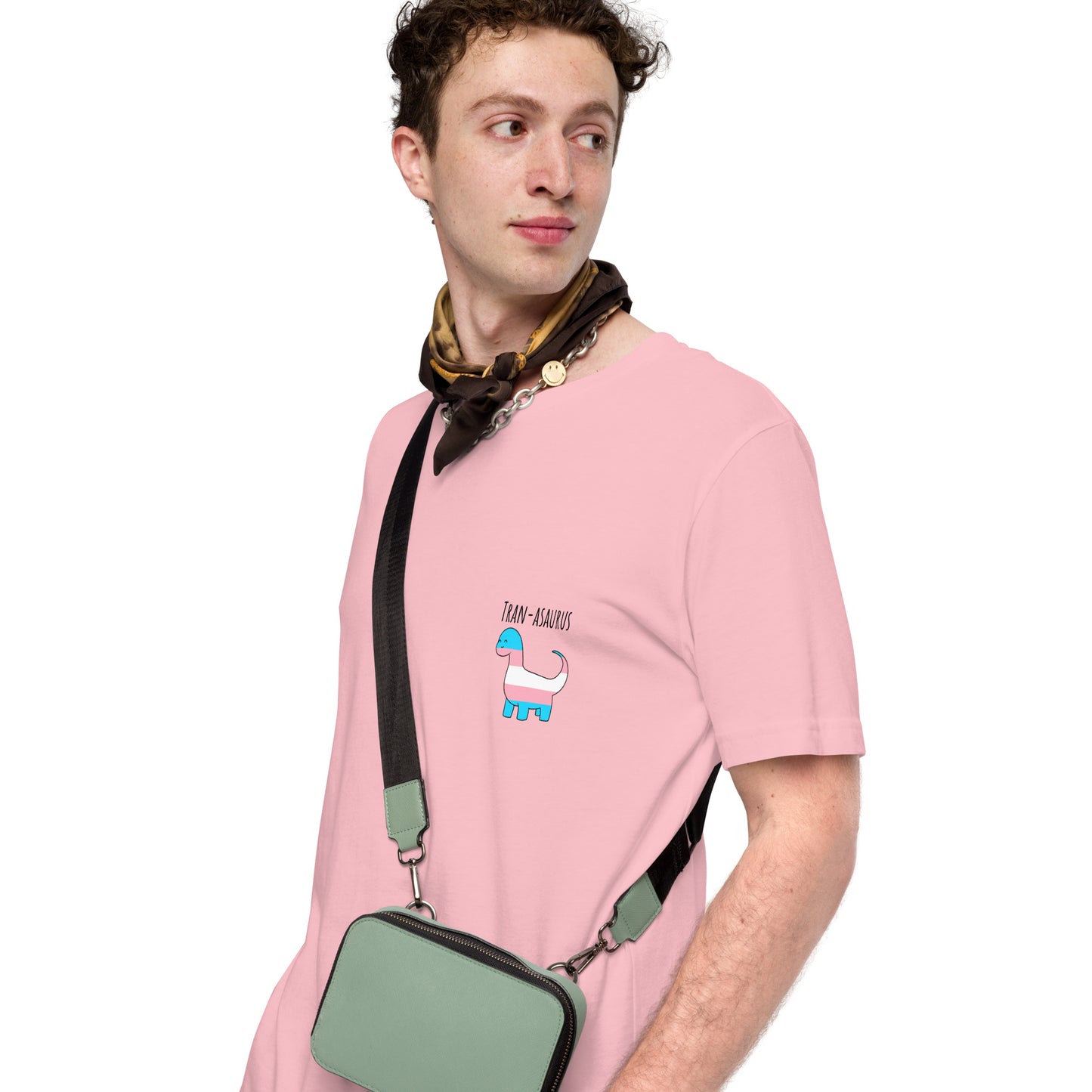 Trans Pride Dinosaur Tee | Tran-asaurus Gift | LGBTQ+ T-shirt | Unisex - Jessie's Art Shop