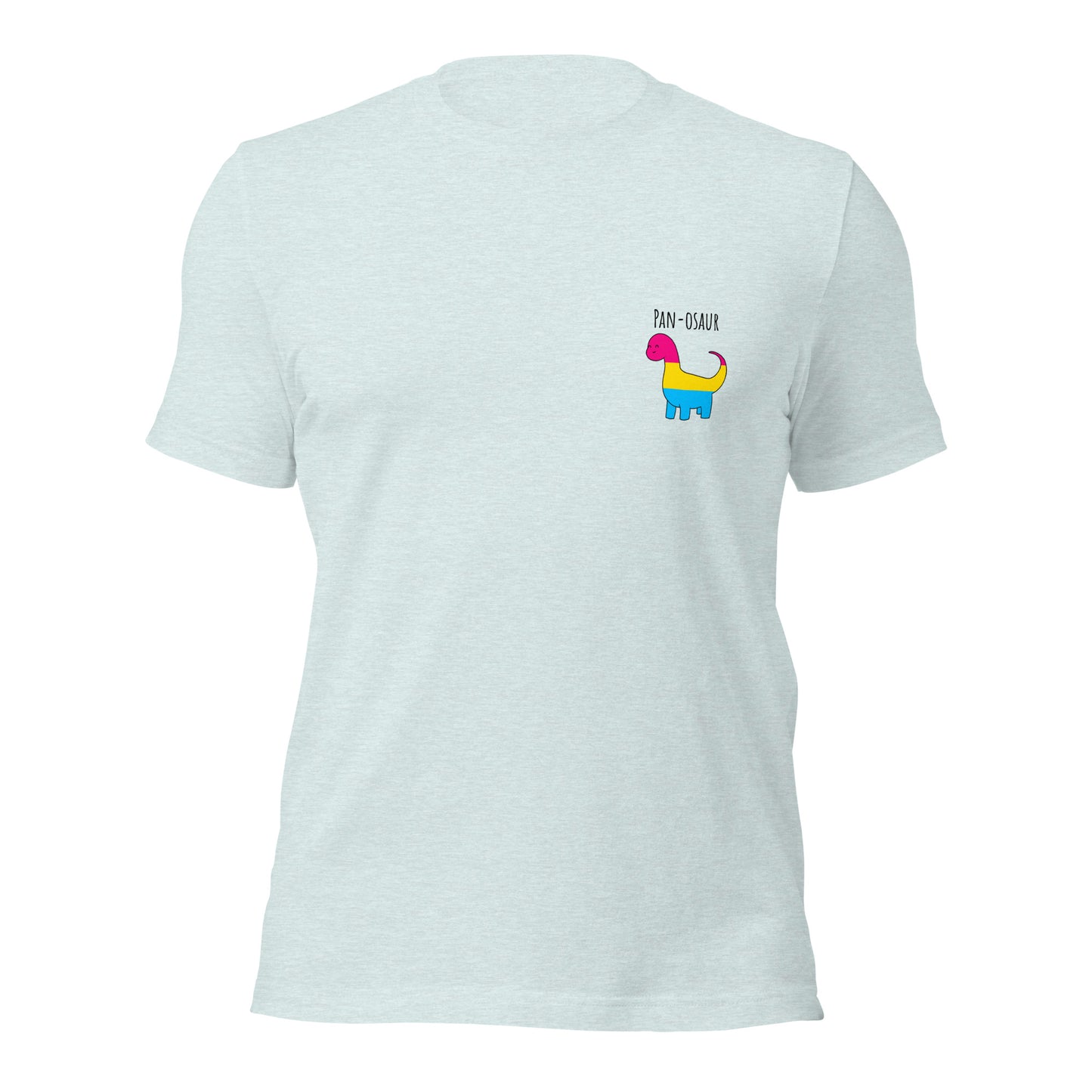 Pan-osaur Pride T-Shirt | Pansexual Dinosaur | Premium Eco Tee - Jessie's Art Shop