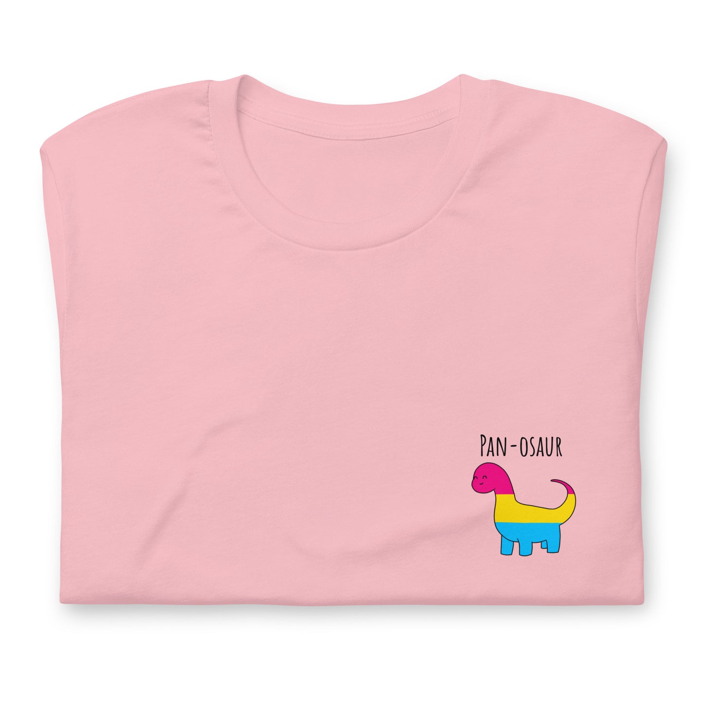 Pan-osaur Pride T-Shirt | Pansexual Dinosaur | Premium Eco Tee - Jessie's Art Shop