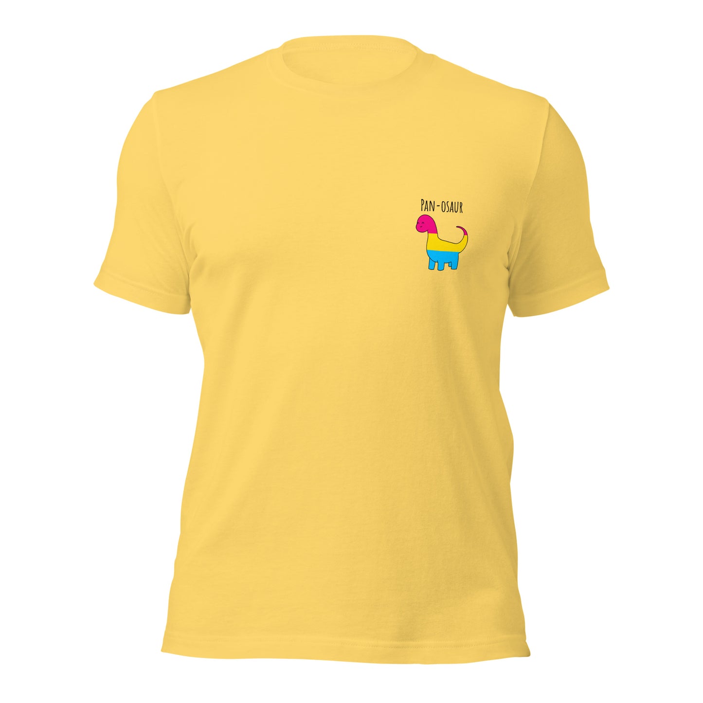 Pan-osaur Pride T-Shirt | Pansexual Dinosaur | Premium Eco Tee - Jessie's Art Shop