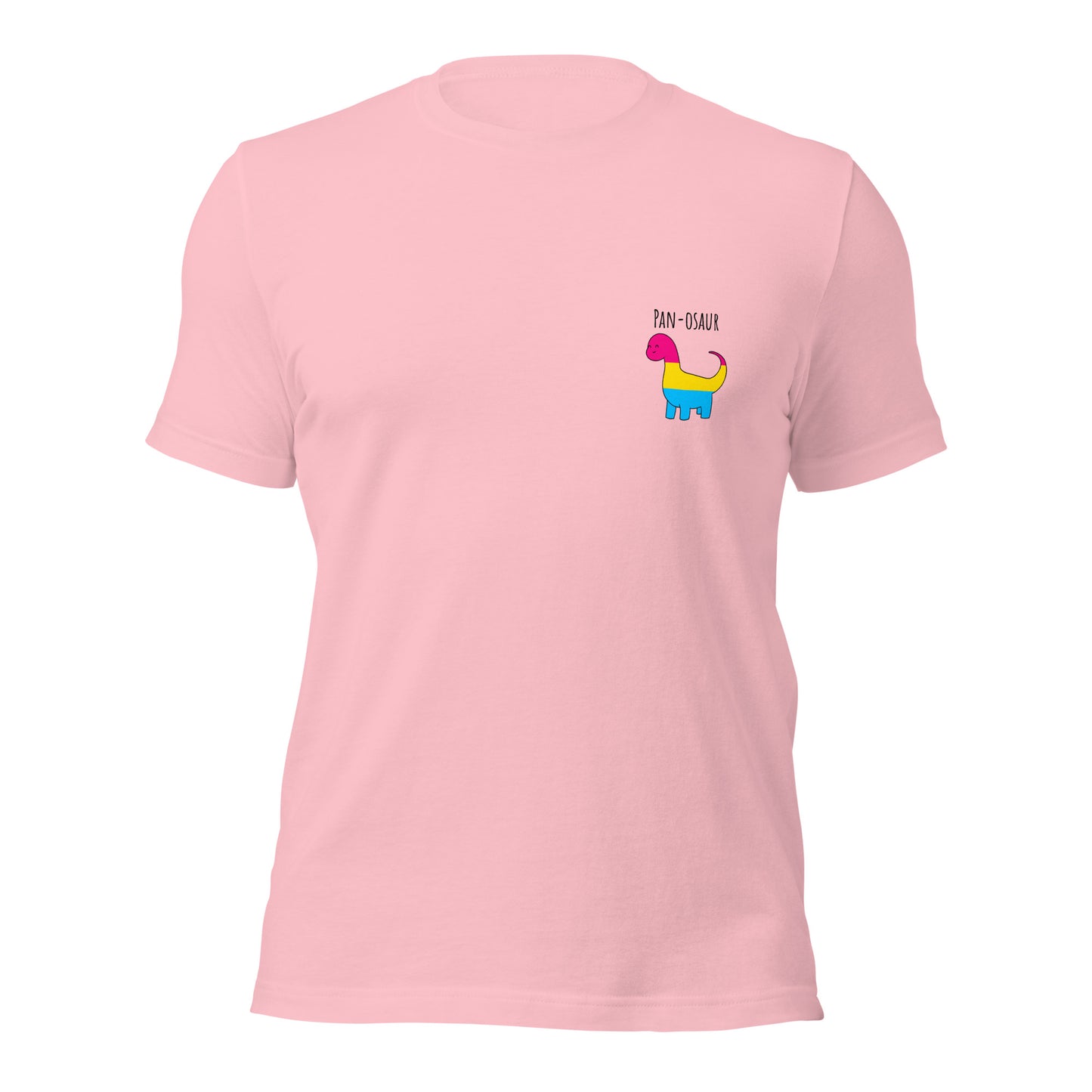 Pan-osaur Pride T-Shirt | Pansexual Dinosaur | Premium Eco Tee - Jessie's Art Shop