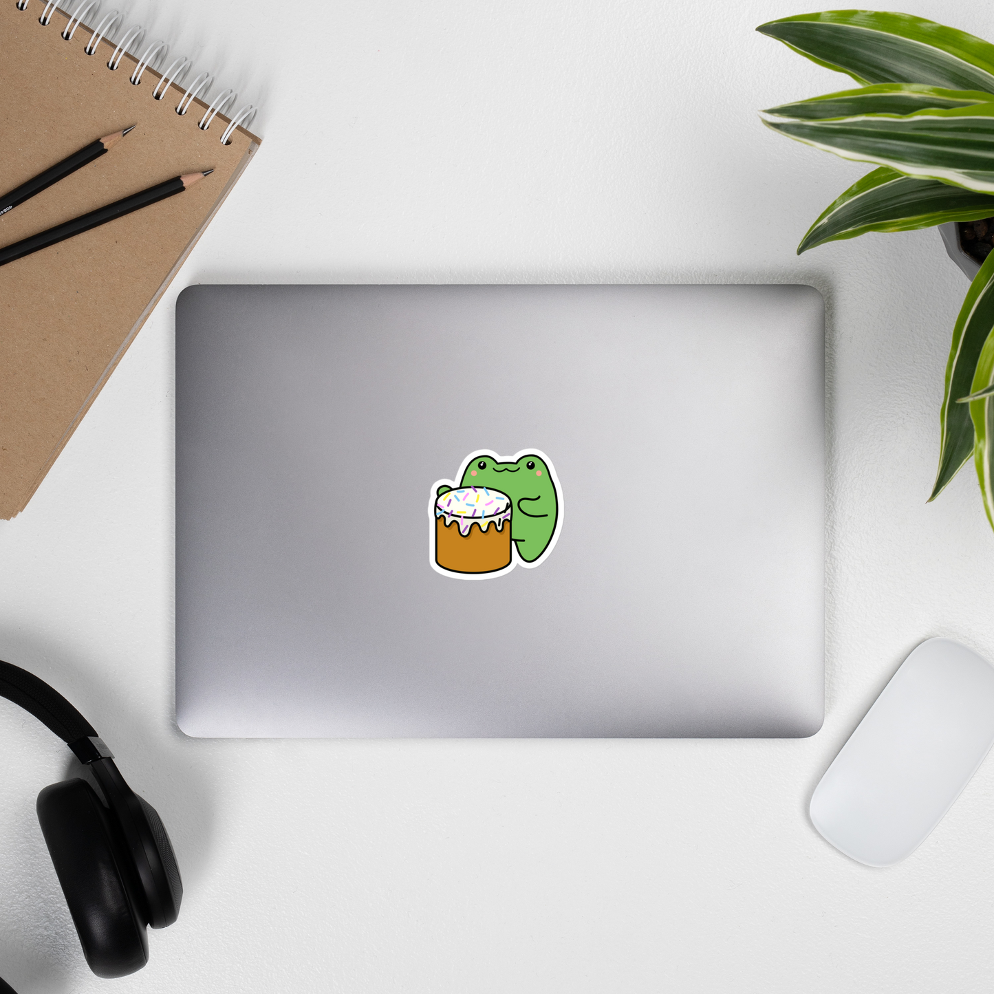Kawaii Frog Sticker Set | 4 Cute Designs | Eco-Friendly Vinyl Pack - Jessie's Art Shop