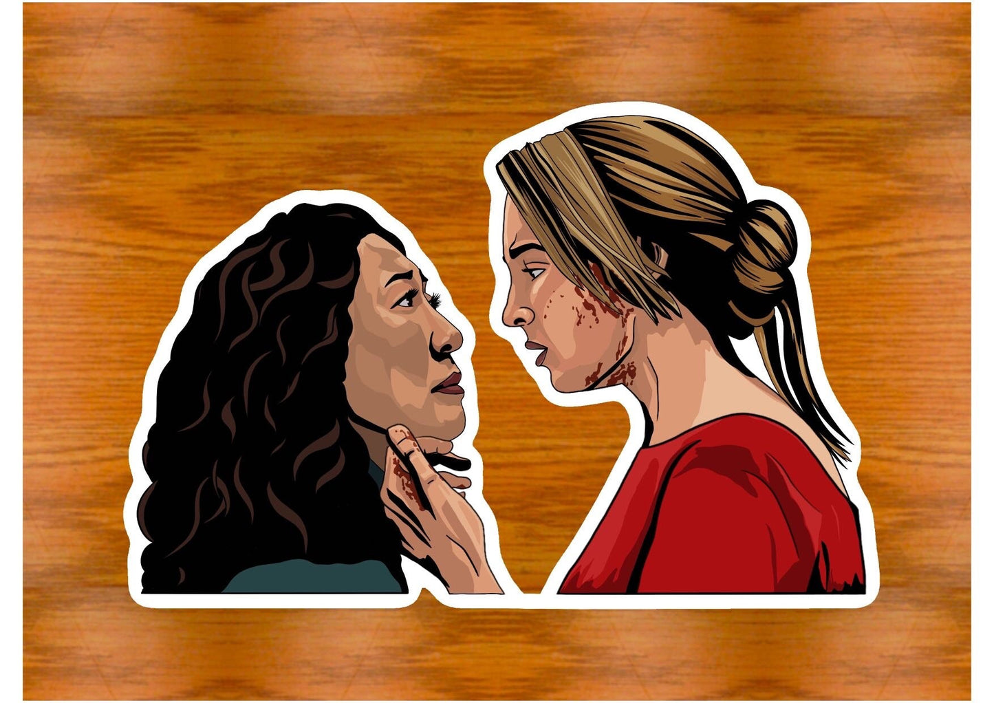 Killing Eve S2 Finale Sticker | Villanelle & Eve Rome Scene | Fan Art - Jessie's Art Shop