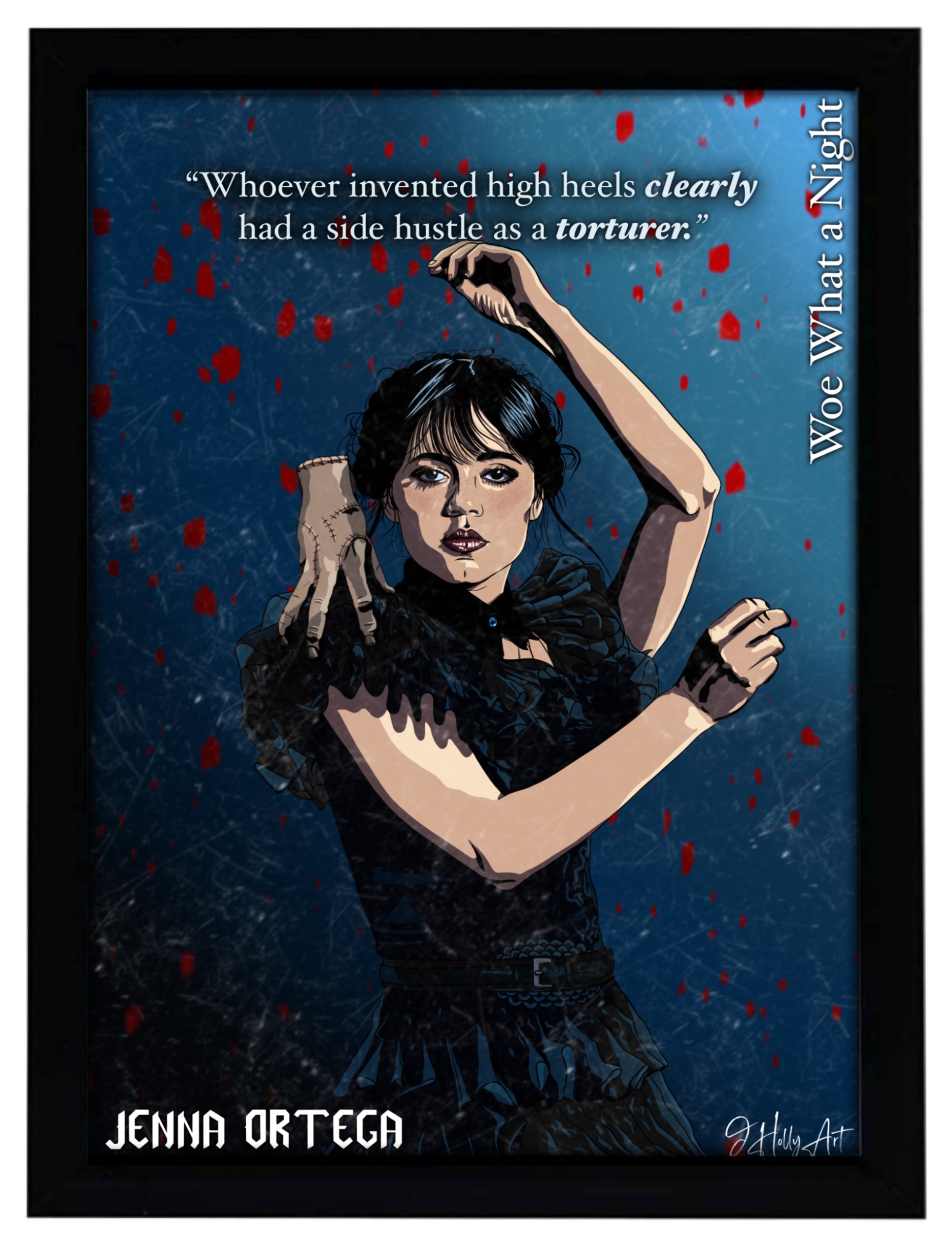 Wednesday Dance Art Print | Woe What a Night | JHollyArt Fan Art - Jessie's Art Shop