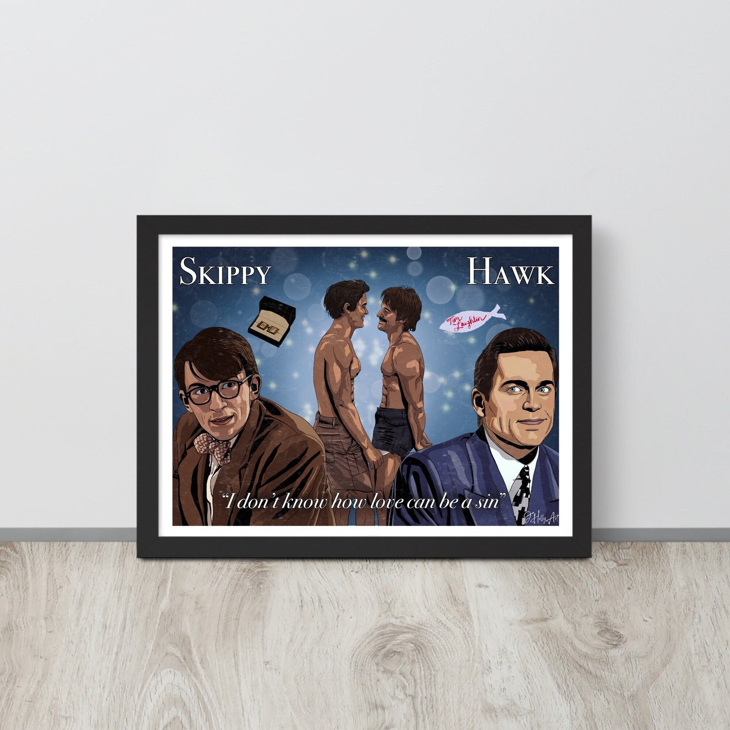 Hawk & Skippy Art Print | Fellow Travelers Series | Premium LGBTQ+ Art - Jessie's Art Shop