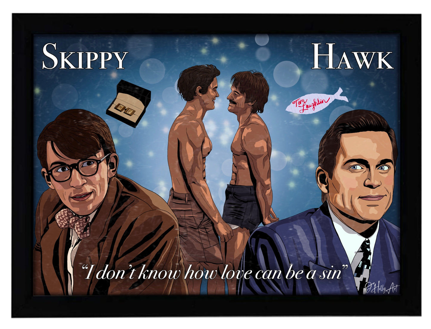 Hawk & Skippy Art Print | Fellow Travelers Series | Premium LGBTQ+ Art - Jessie's Art Shop