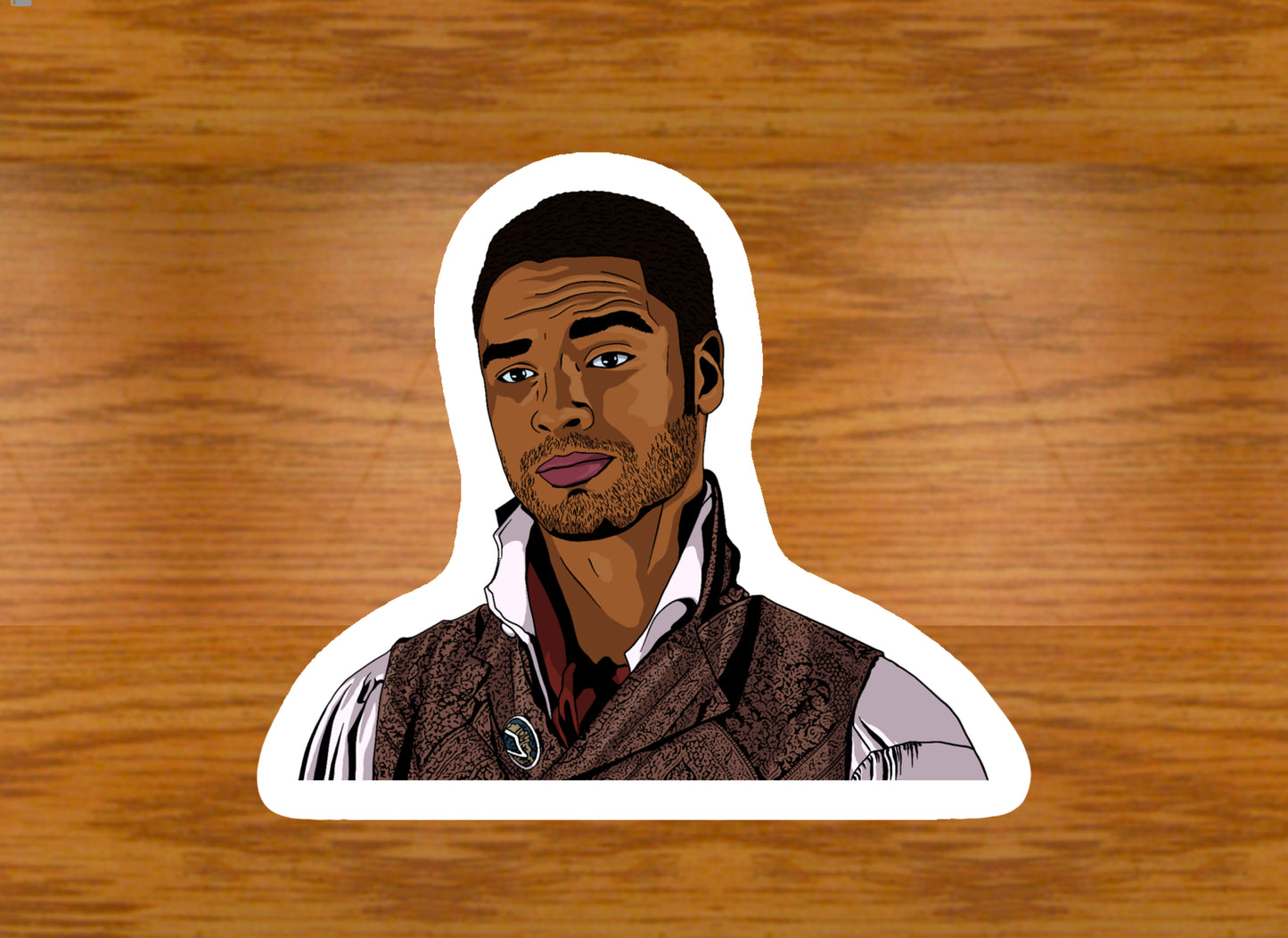 The Duke - Simon Basset waterproof glossy sticker | Bridgerton | Eco friendly & vegan - Jessie's Art Shop