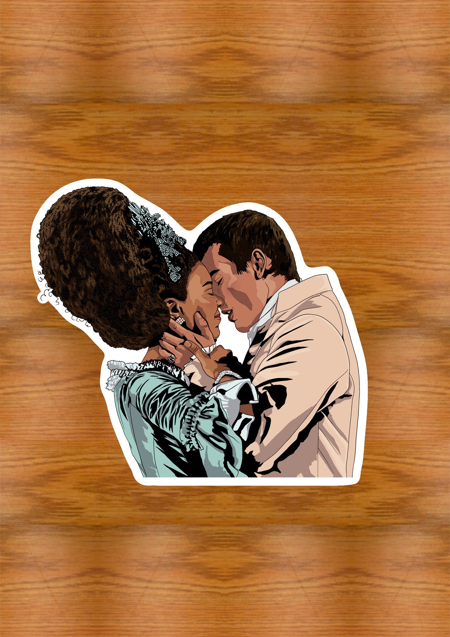 Queen Charlotte & King George Sticker | Bridgerton Series | Eco-Friendly Vinyl - Jessie's Art Shop