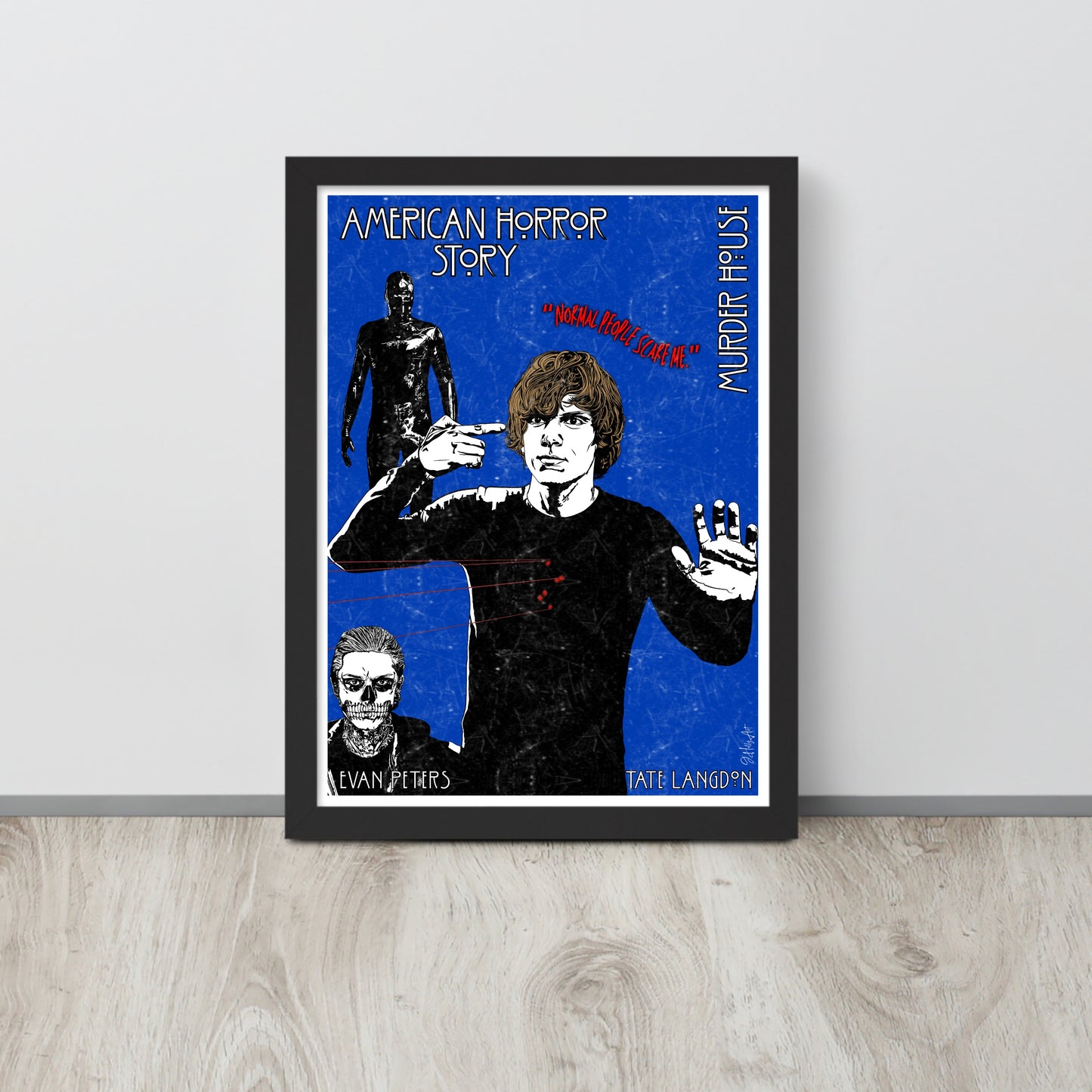 Tate Langdon American Horror Story Art Print by JHollyArt - Jessie's Art Shop
