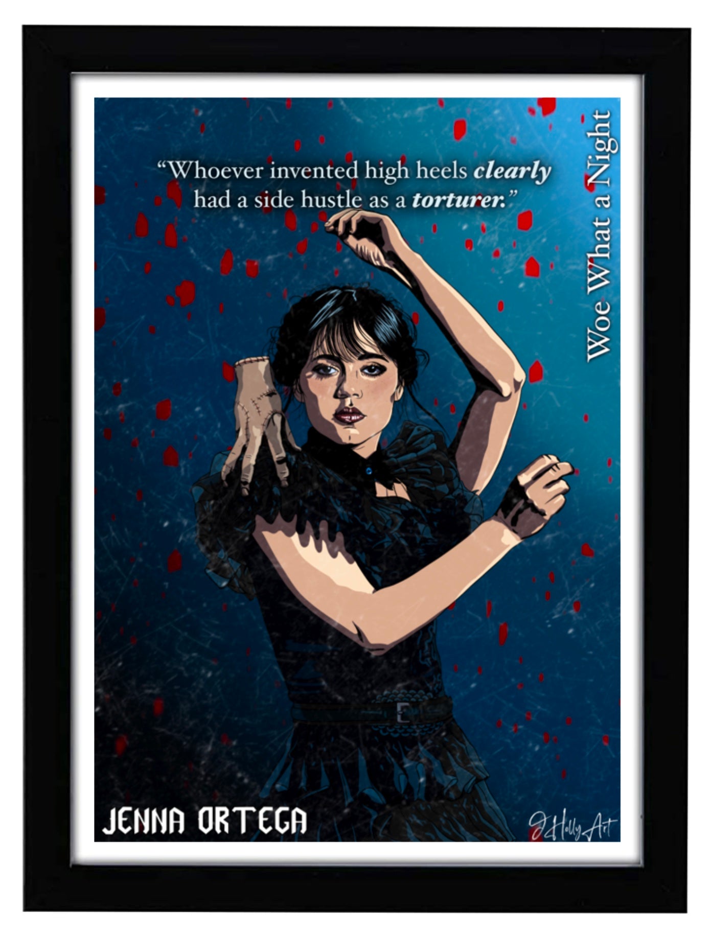 Wednesday Portrait Art Collection | JHollyArt Three Print Set | Fan Art - Jessie's Art Shop