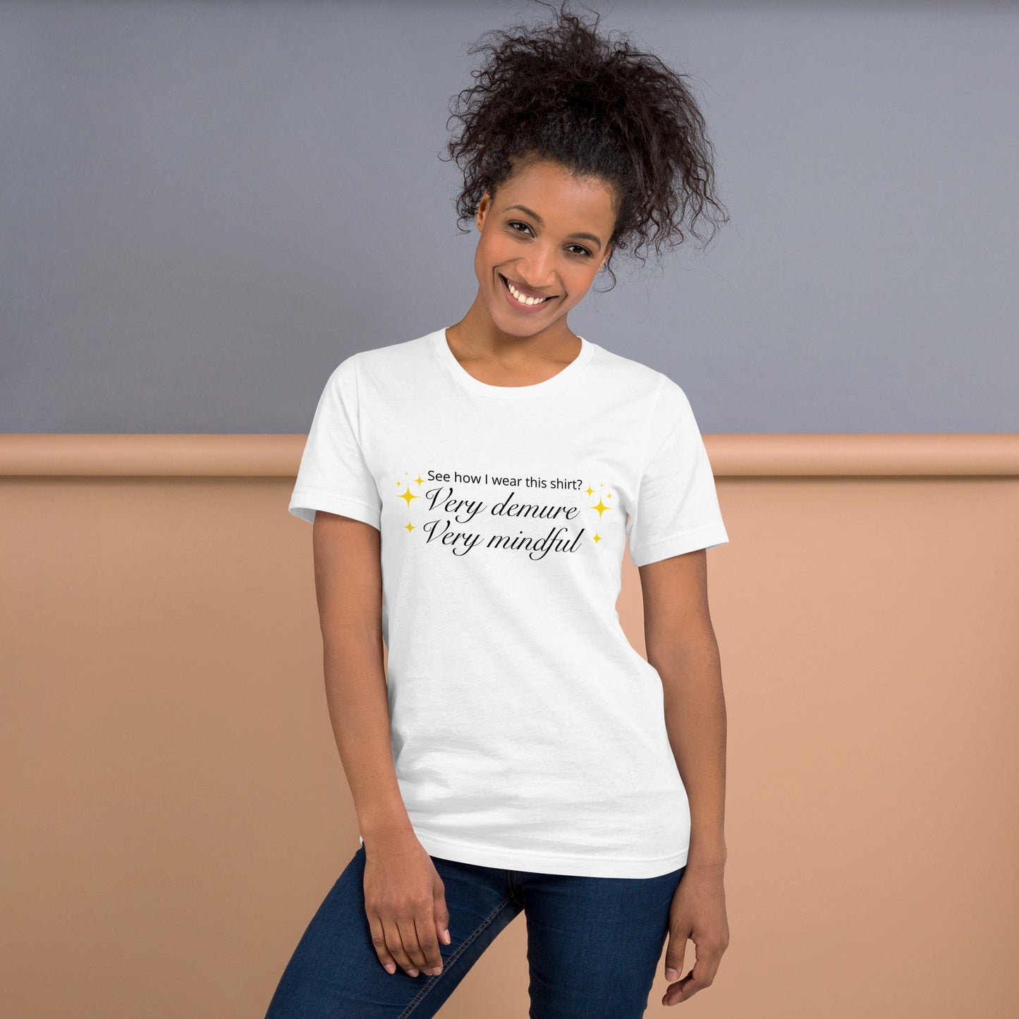 Very demure. Very mindful T-shirt | premium quality eco-friendly tee - Jessie's Art Shop