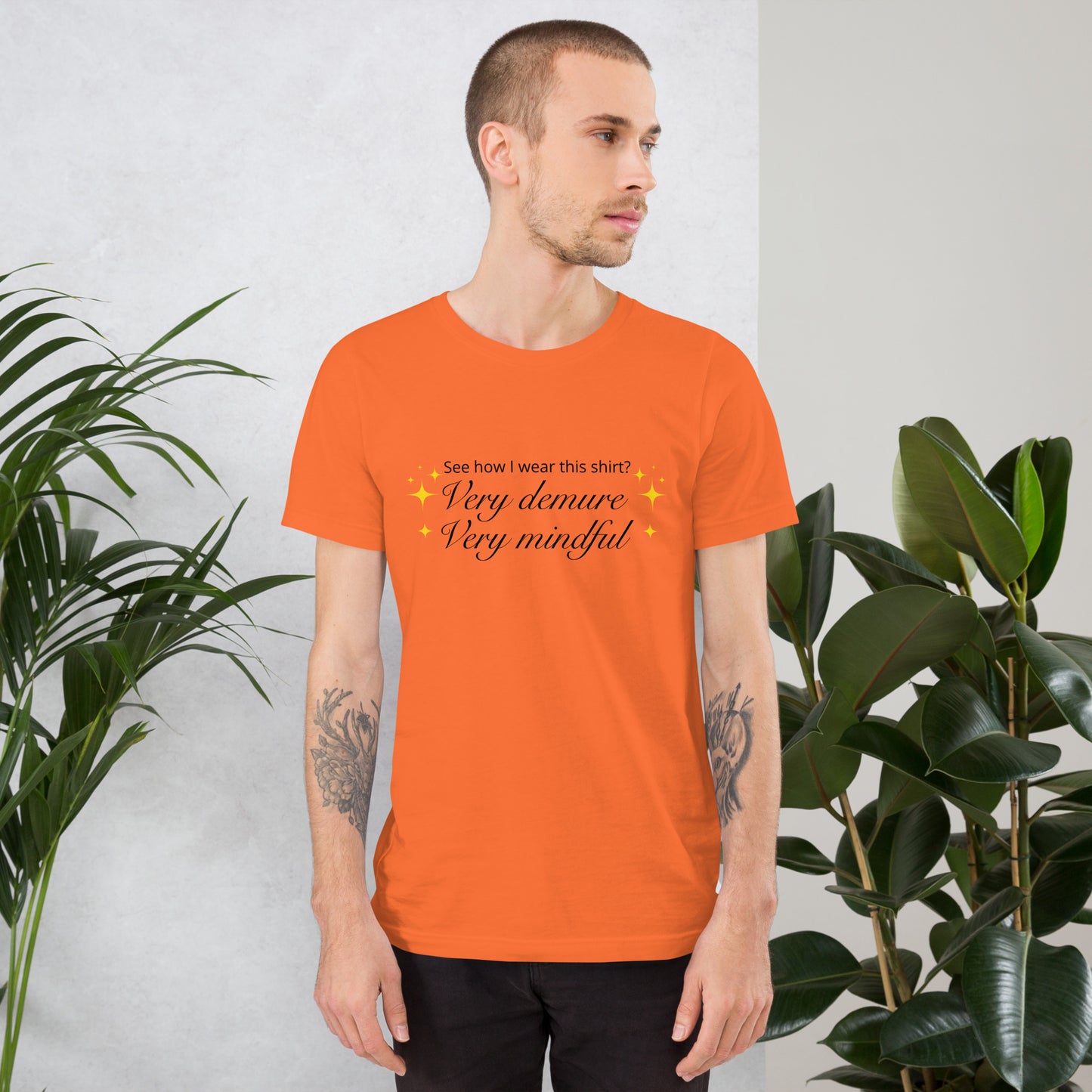 Very demure. Very mindful T-shirt | premium quality eco-friendly tee - Jessie's Art Shop