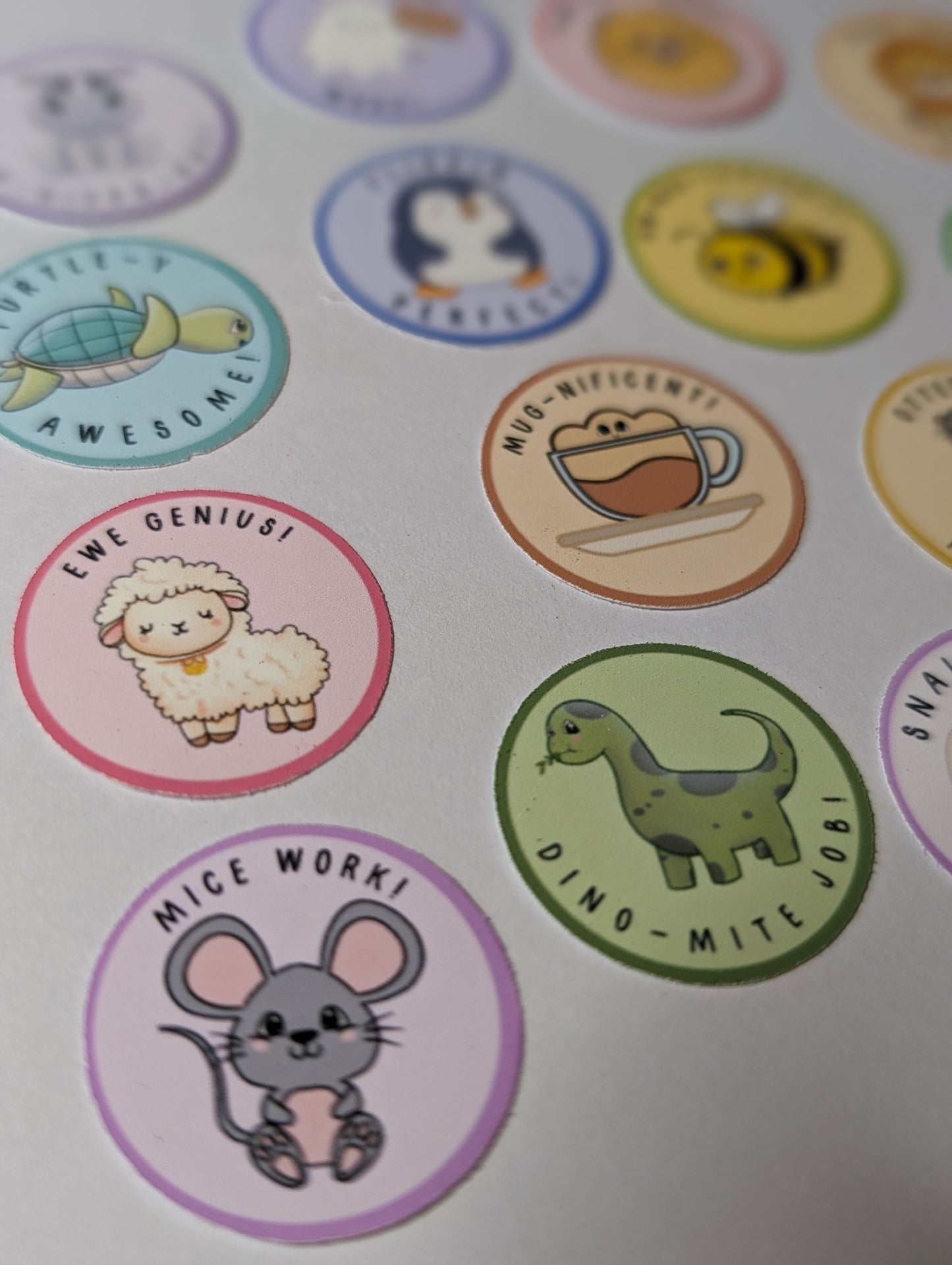Teacher Reward Stickers | 20 Animal Puns | Eco-Friendly Classroom Pack - Jessie's Art Shop
