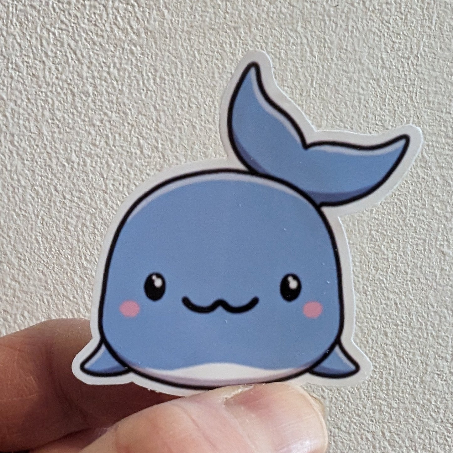 Kawaii Whale Sticker | Cute Ocean Animal | Eco-Friendly Vinyl Art - Jessie's Art Shop