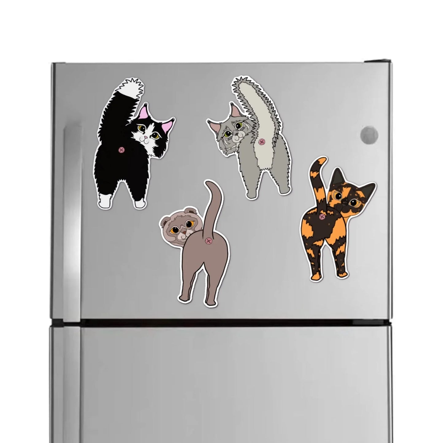 Custom Pet Butt Magnets | Personalised Dog & Cat Art | 4.5" Magnets - Jessie's Art Shop
