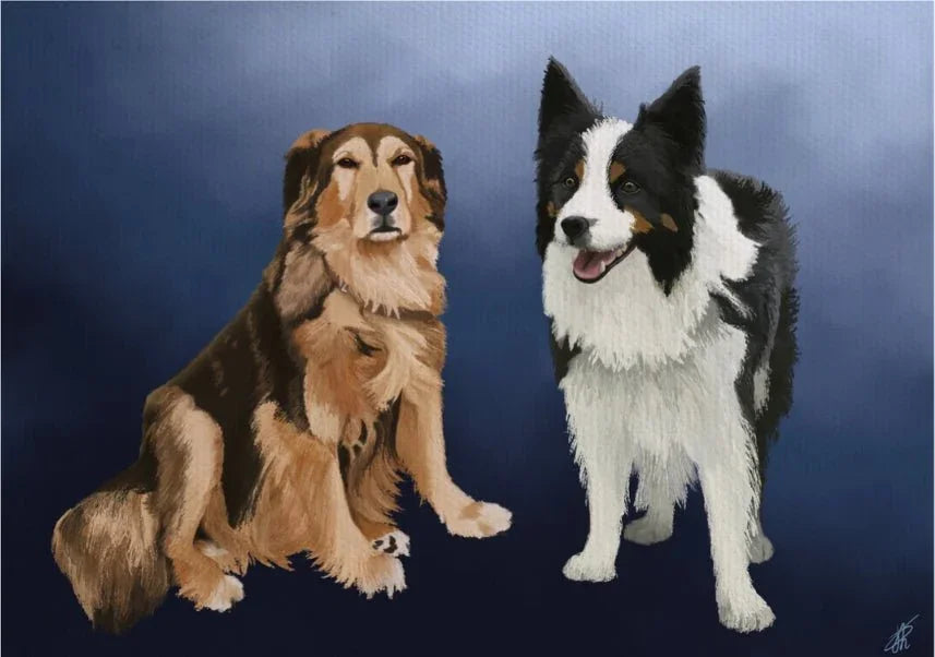 Custom Pet Portrait Art | Digital & Print Options | Oil Painting Style - Jessie's Art Shop