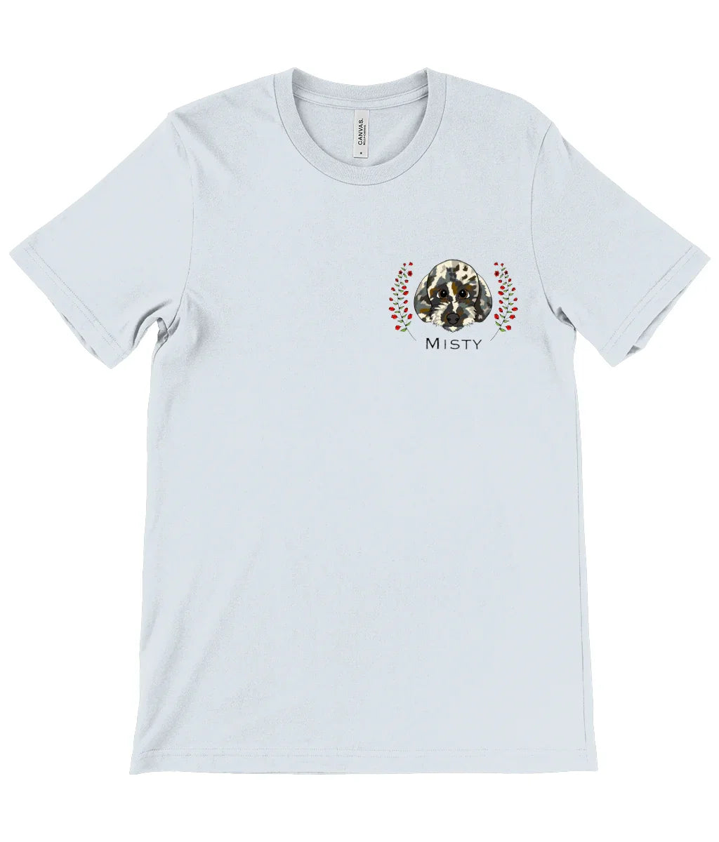 Custom Pet Portrait T-Shirt | 40+ Dog & Cat Breeds | Premium Eco Tee - Jessie's Art Shop