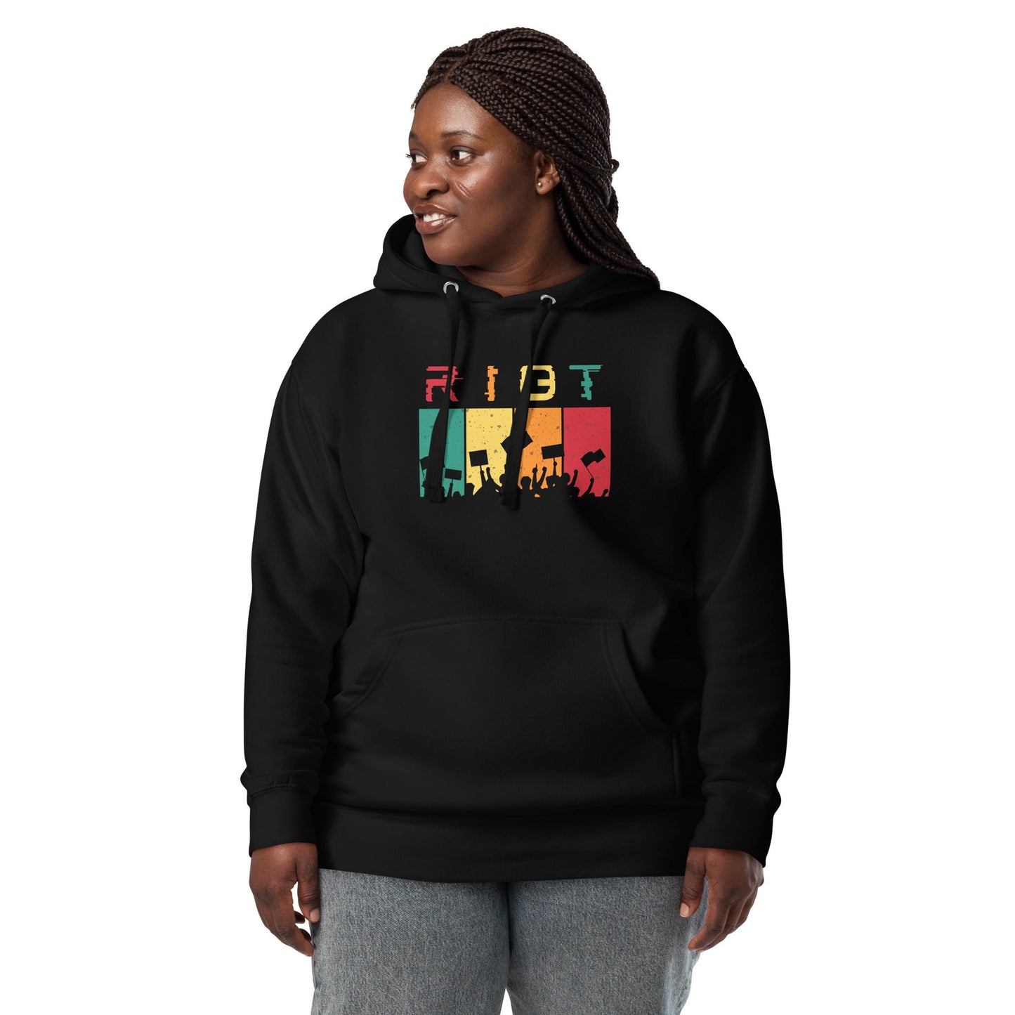 RIOT unisex hoodie | protest | political activism tee | premium quality eco-friendly top - Jessie's Art Shop