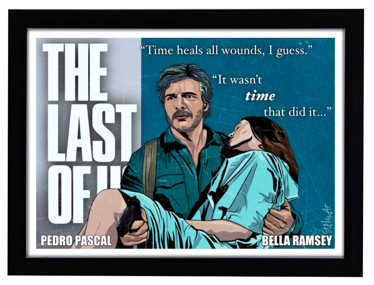 Joel and Ellie The Last of Us art print