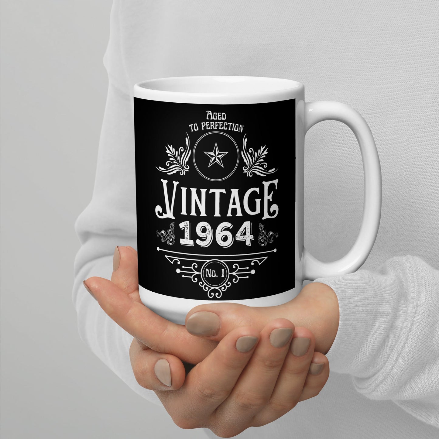 Vintage 1964 60th Birthday Mug | Eco Friendly Cup - Jessie's Art Shop