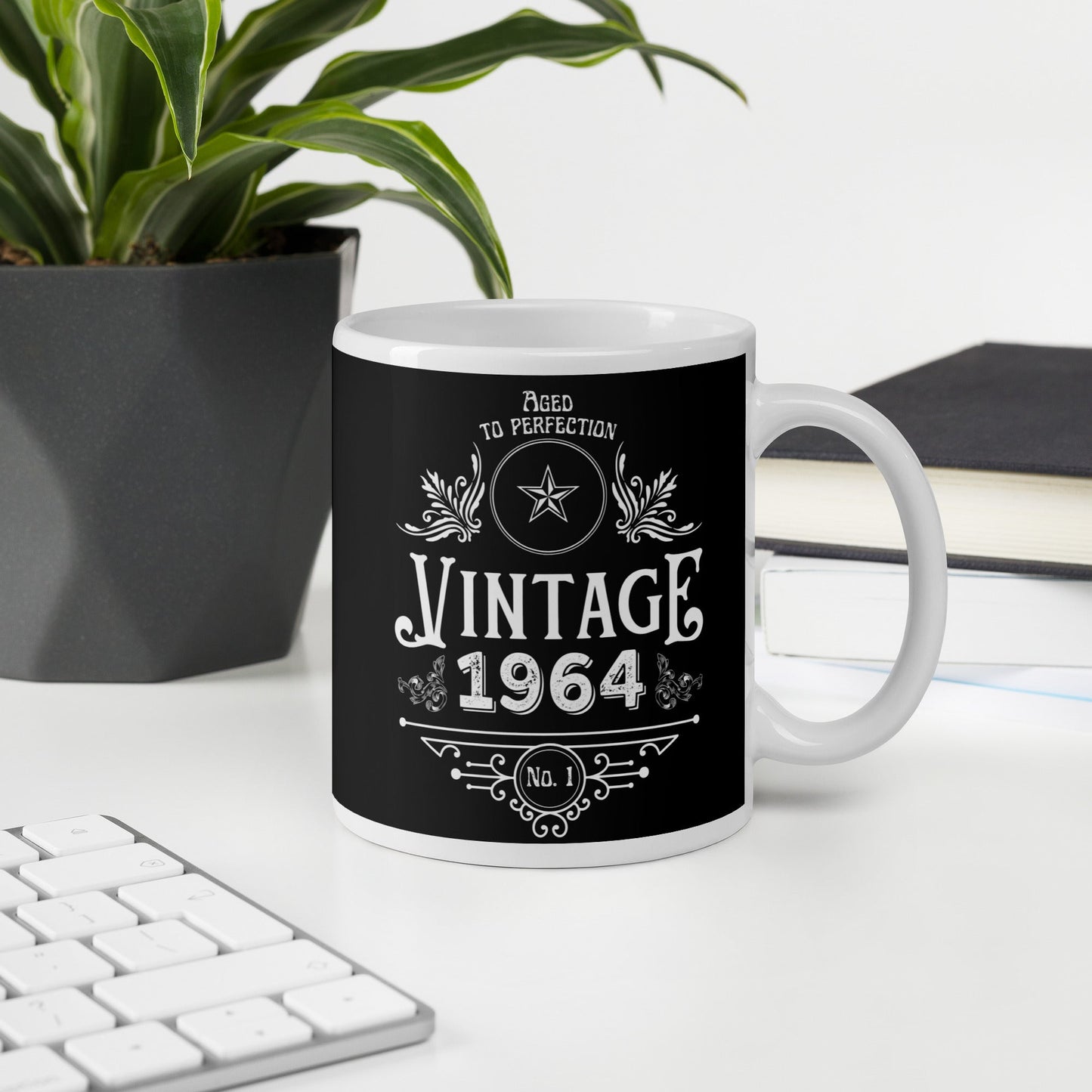 Vintage 1964 60th Birthday Mug | Eco Friendly Cup - Jessie's Art Shop