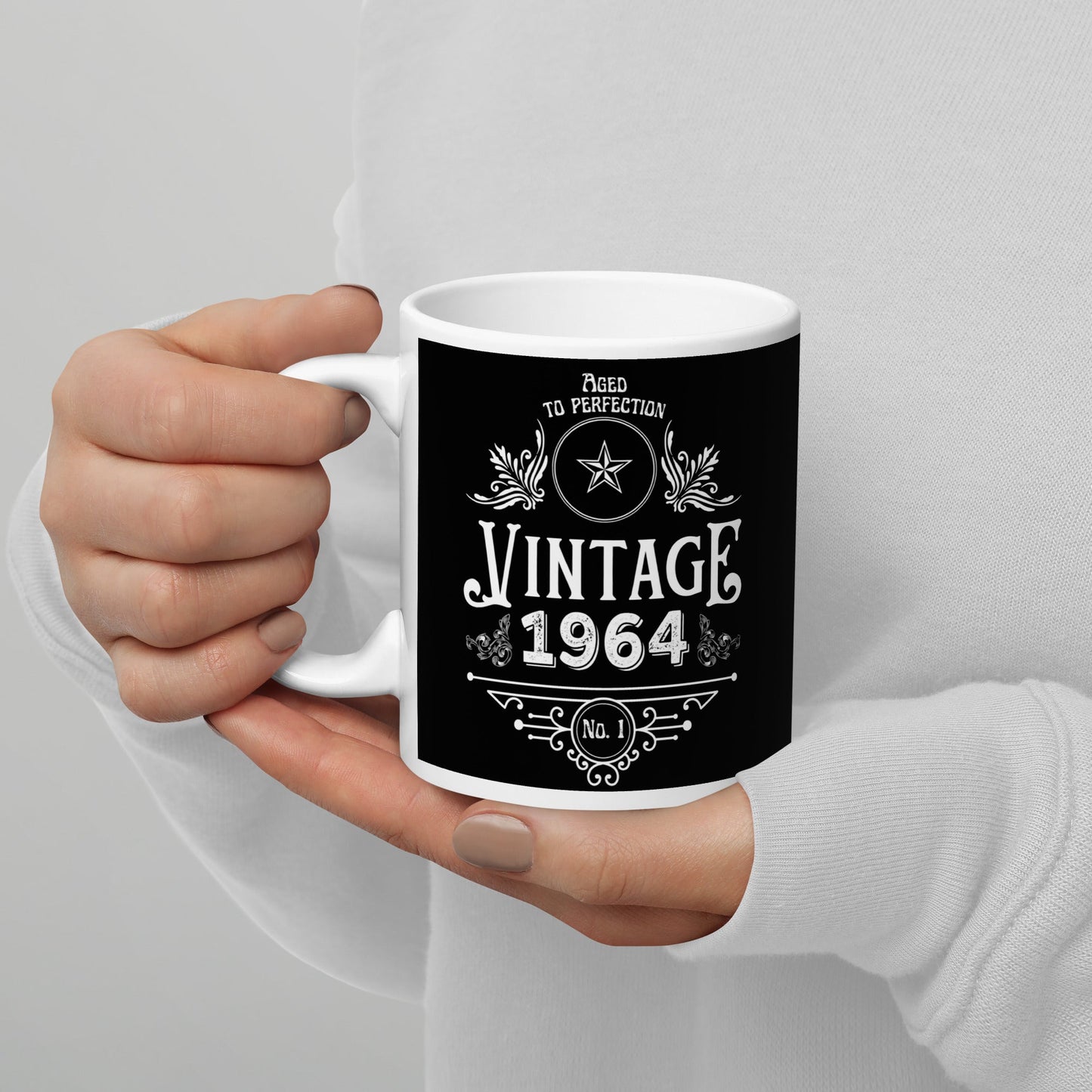 Vintage 1964 60th Birthday Mug | Eco Friendly Cup - Jessie's Art Shop