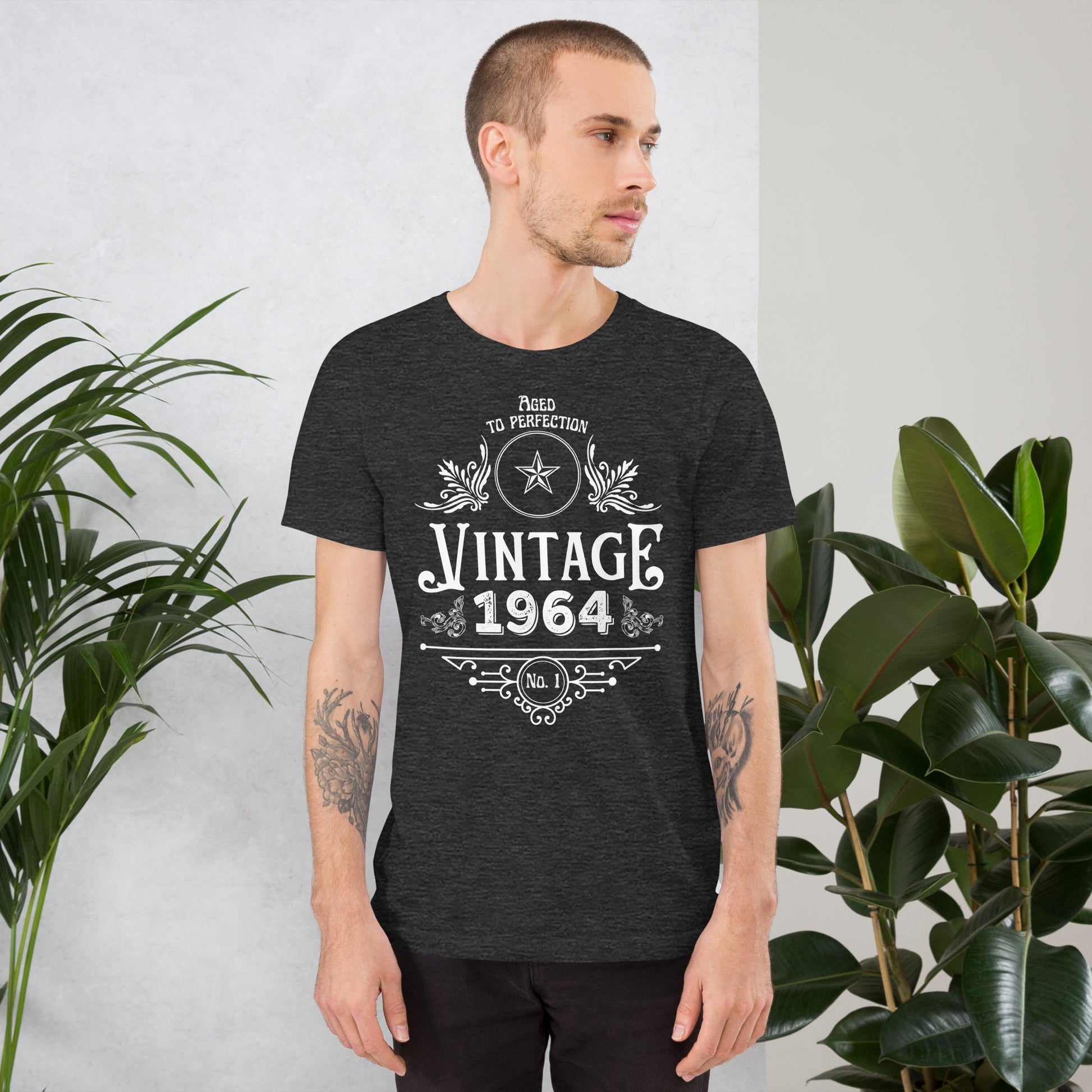 1964 Vintage 61st Birthday T-shirt | Aged to Perfection | Premium Gift Tee - Jessie's Art Shop