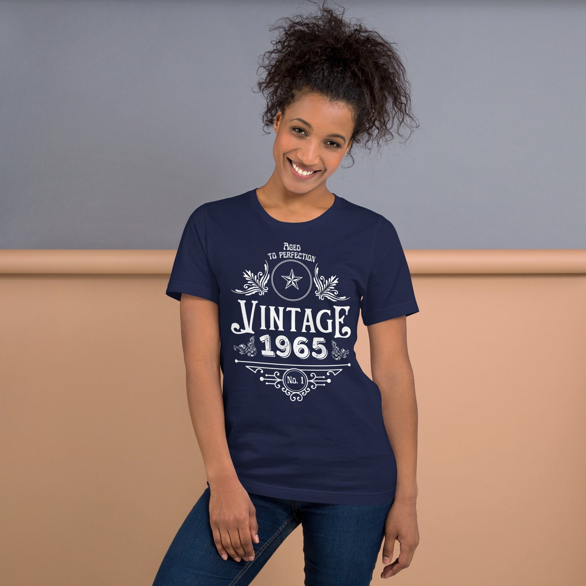 1965 Vintage 59th Birthday T-shirt | Aged to Perfection | Premium Gift Tee - Jessie's Art Shop