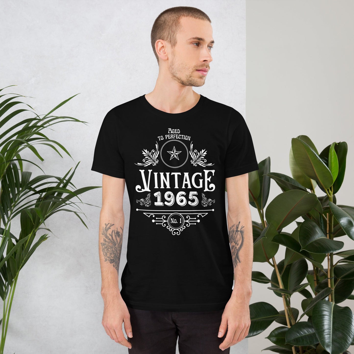 1965 Vintage 60th Birthday T-shirt | Aged to Perfection | Premium Gift Tee - Jessie's Art Shop