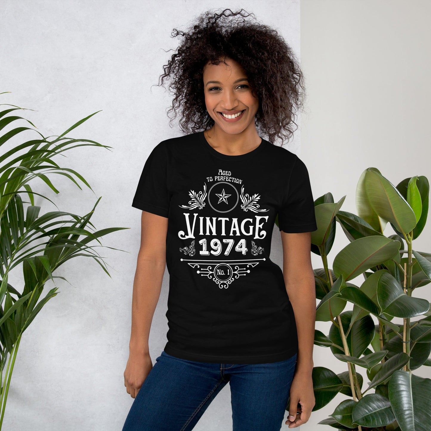 1974 Vintage 50th Birthday T-shirt | Golden Year Gift | Aged to Perfection - Jessie's Art Shop