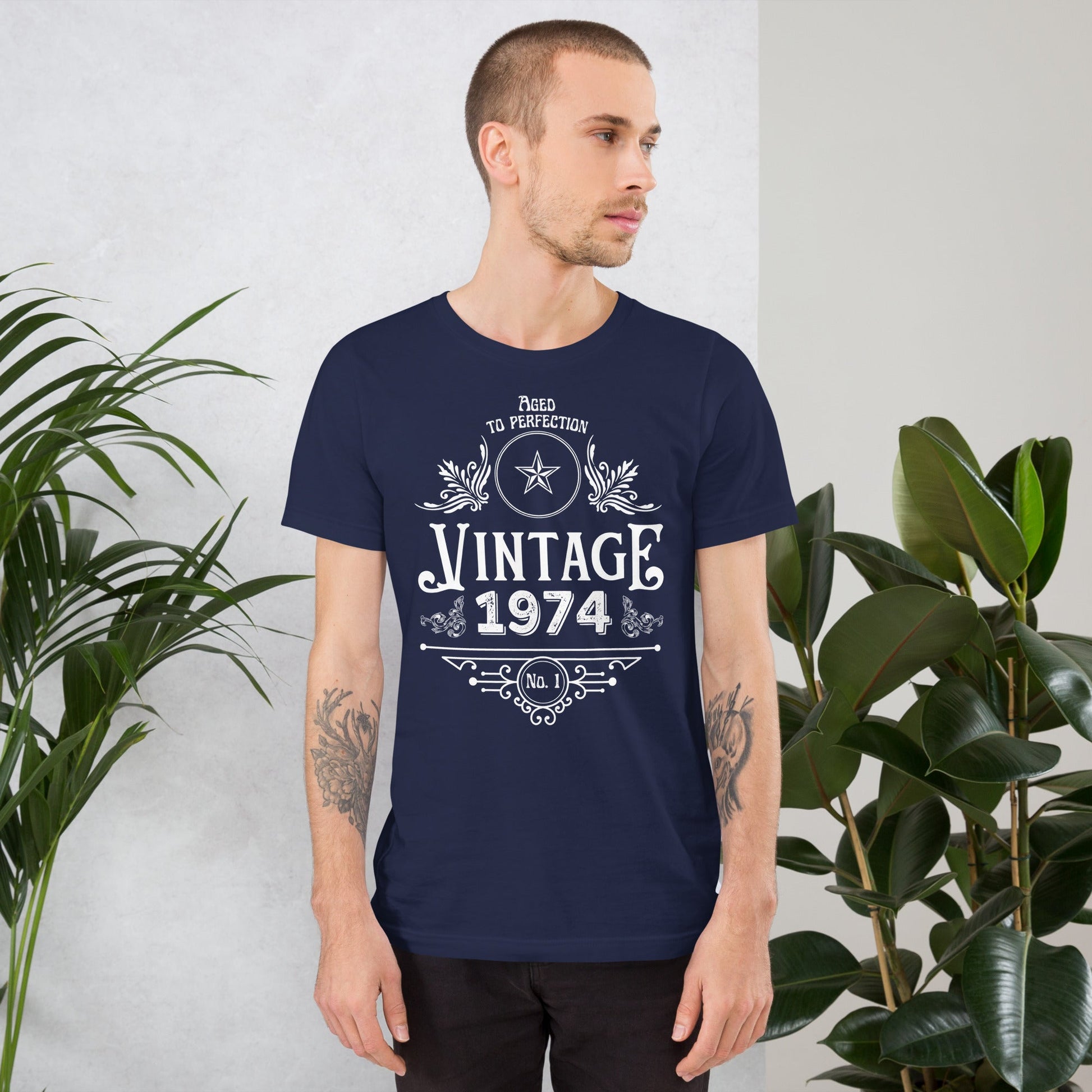 1974 Vintage 50th Birthday T-shirt | Golden Year Gift | Aged to Perfection - Jessie's Art Shop