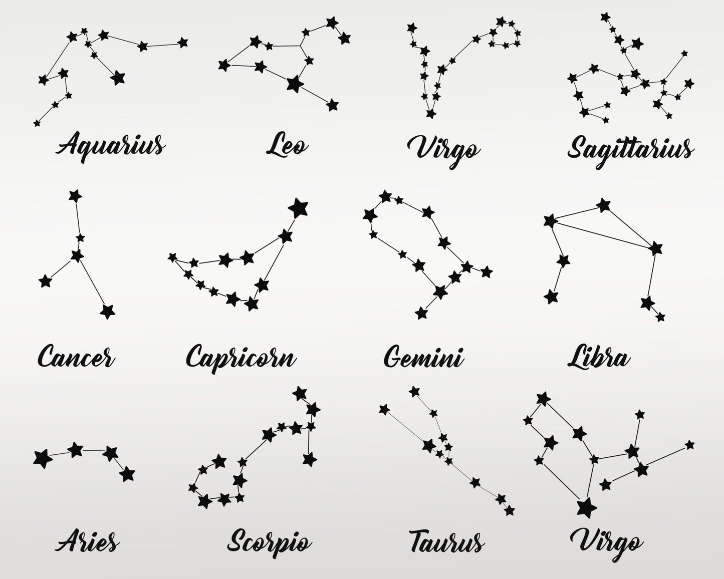 200 Zodiac & Astrology Digital Files | Star Signs & Constellations Bundle - Jessie's Art Shop