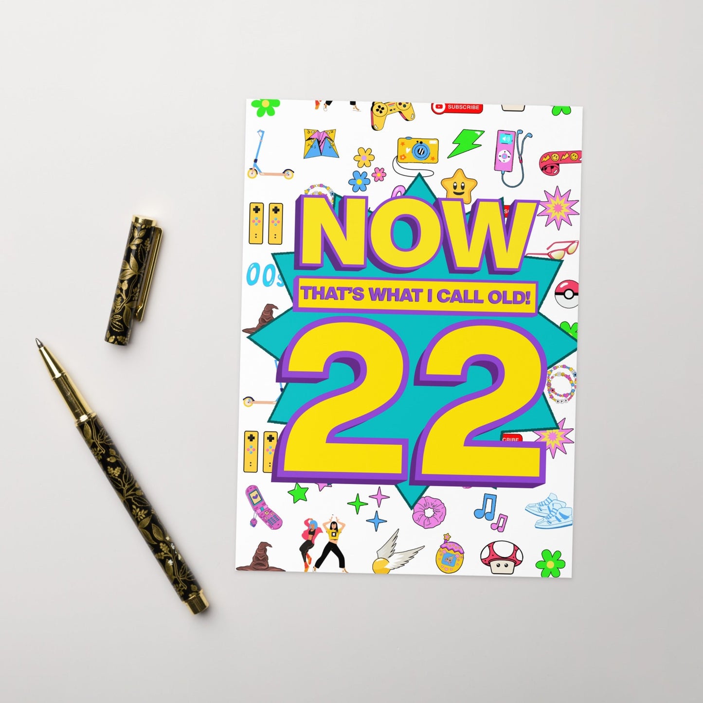 22nd Birthday Card | Now That's What I Call Old! | Premium A5 - Jessie's Art Shop