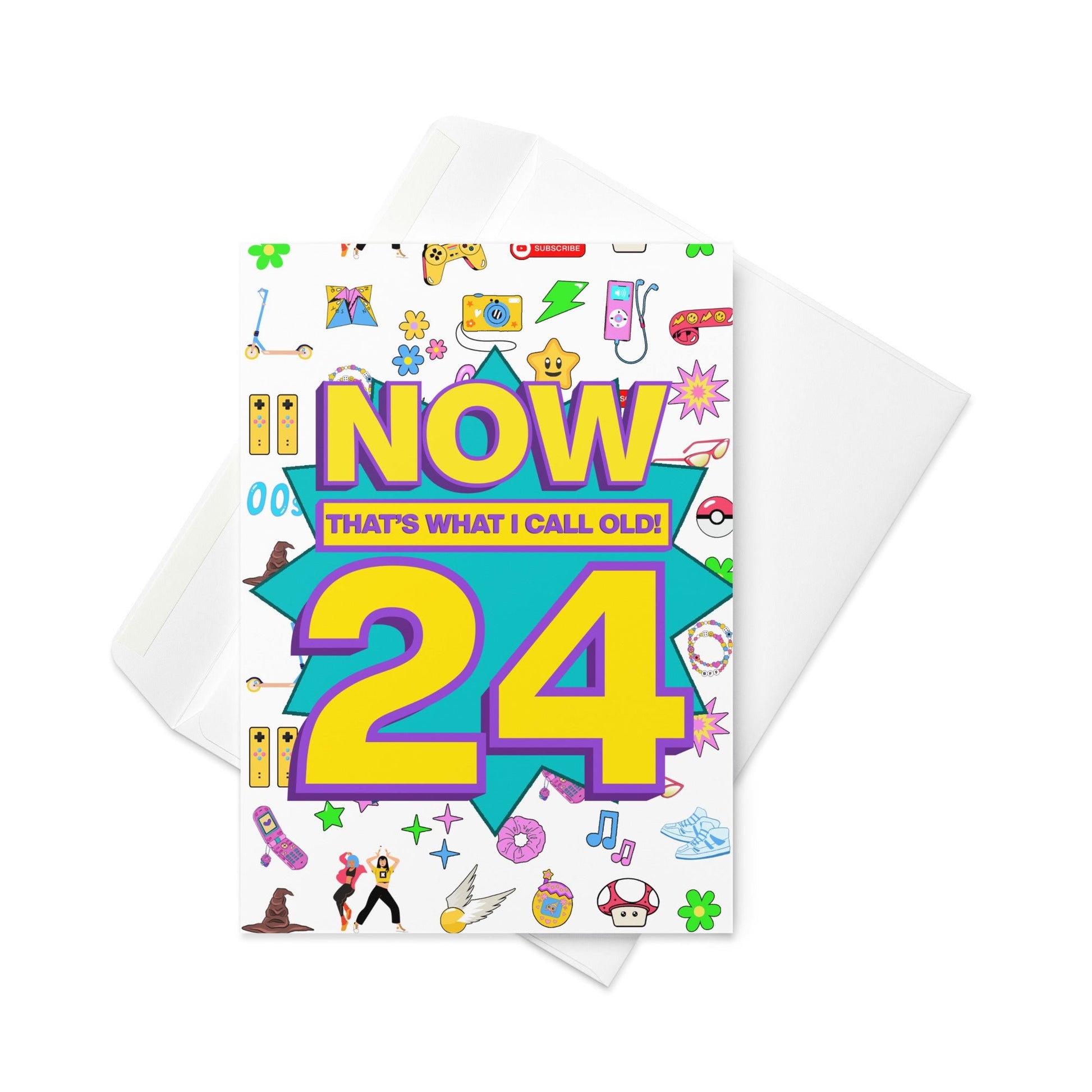 24th Birthday Card | Now That's What I Call Old! | Premium A5 - Jessie's Art Shop